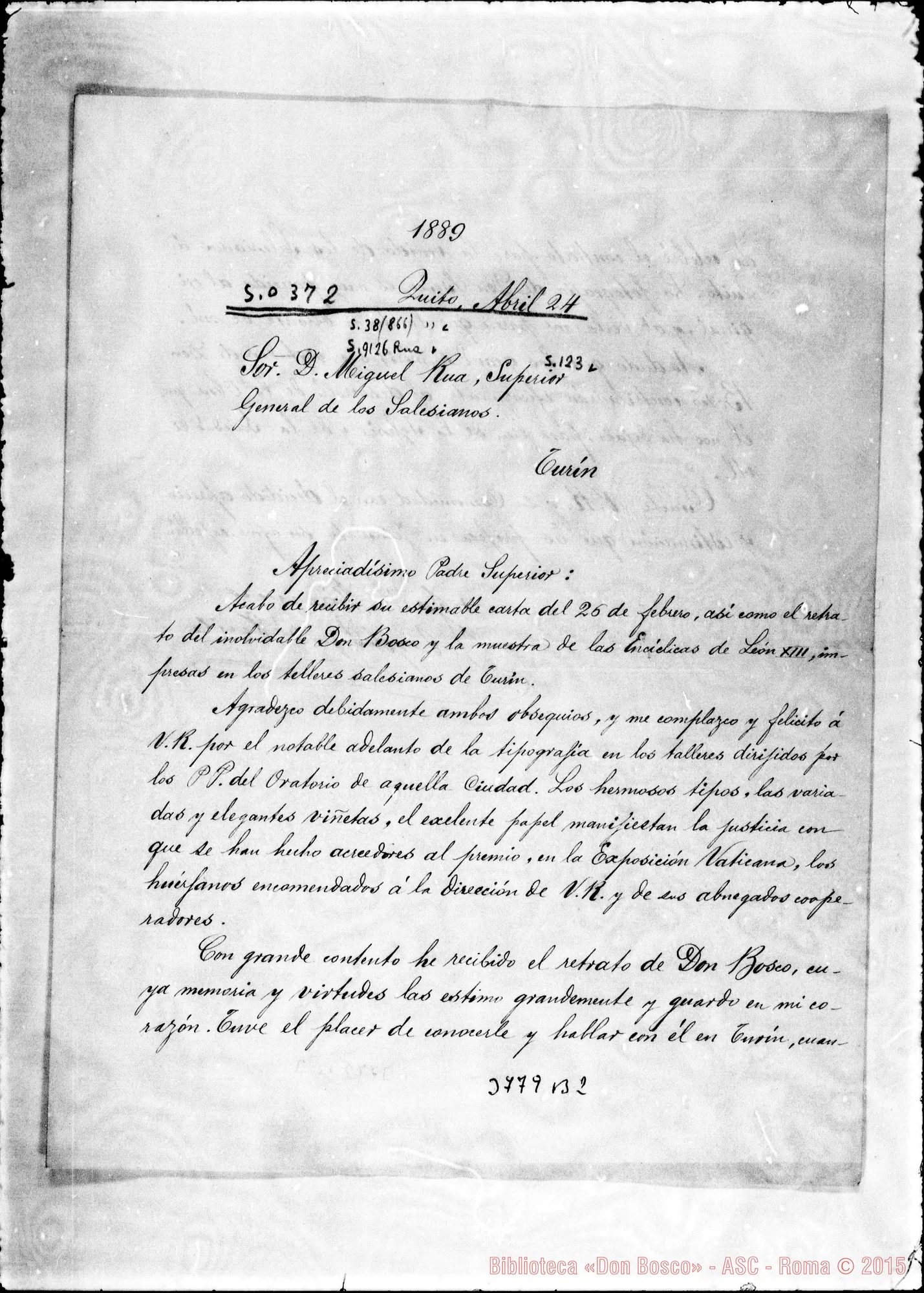 Fotogramma B 2 — « « Quito, 24-04-1889