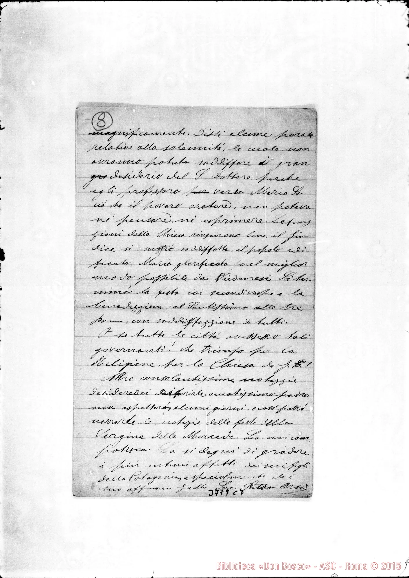 Fotogramma C 7 — Orsi Pietro, SDB Viedma, 14-09-1892 Autogr. Rua