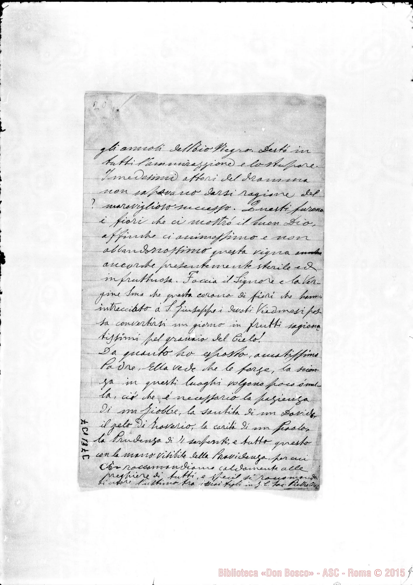 Fotogramma B 7 — « « Pampa, 00-08-1897 Autogr. Rua Fogli sciolti
