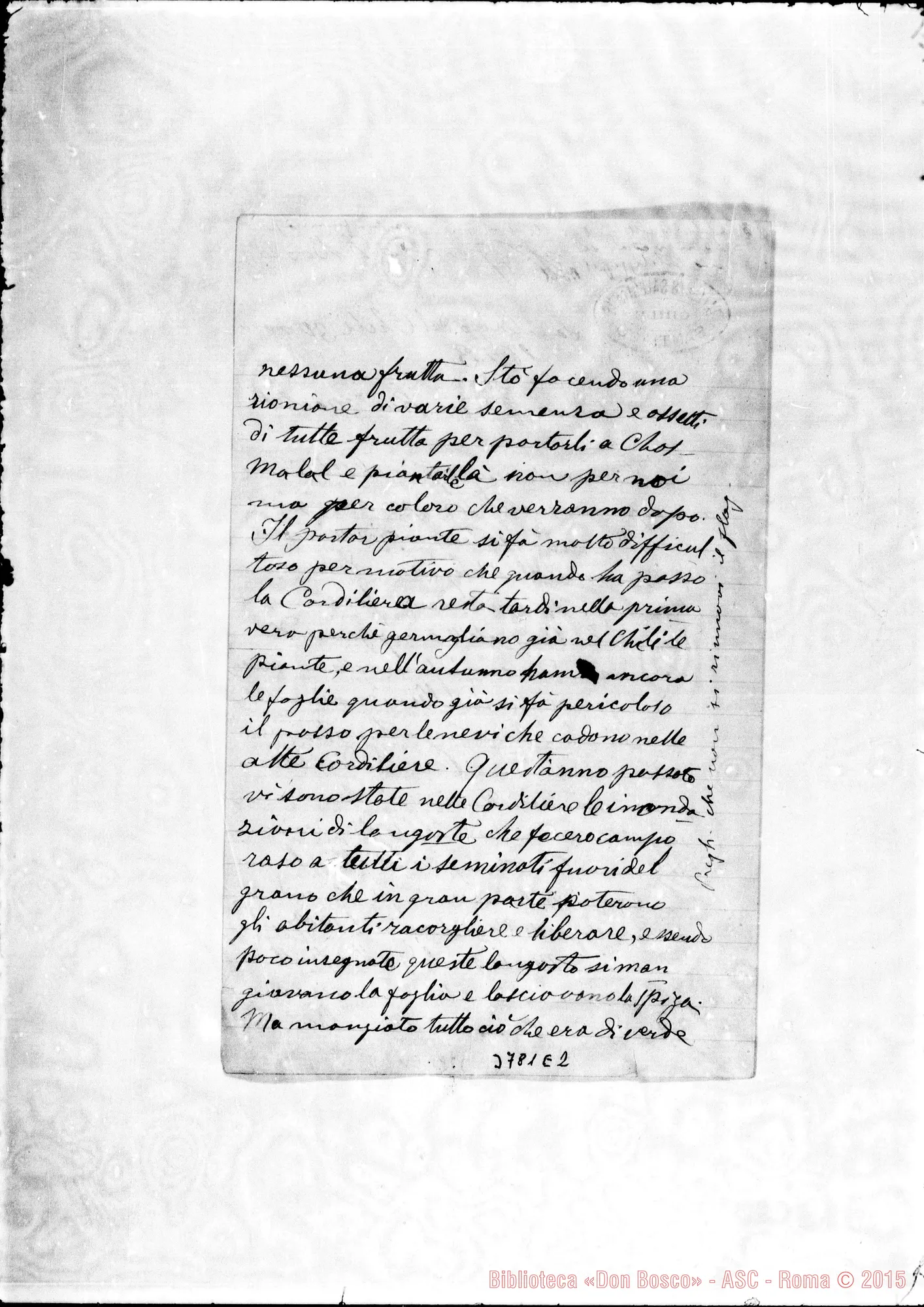 Fotogramma E 2 — « « Santiago, 30-03-1893 Autogr. Rua