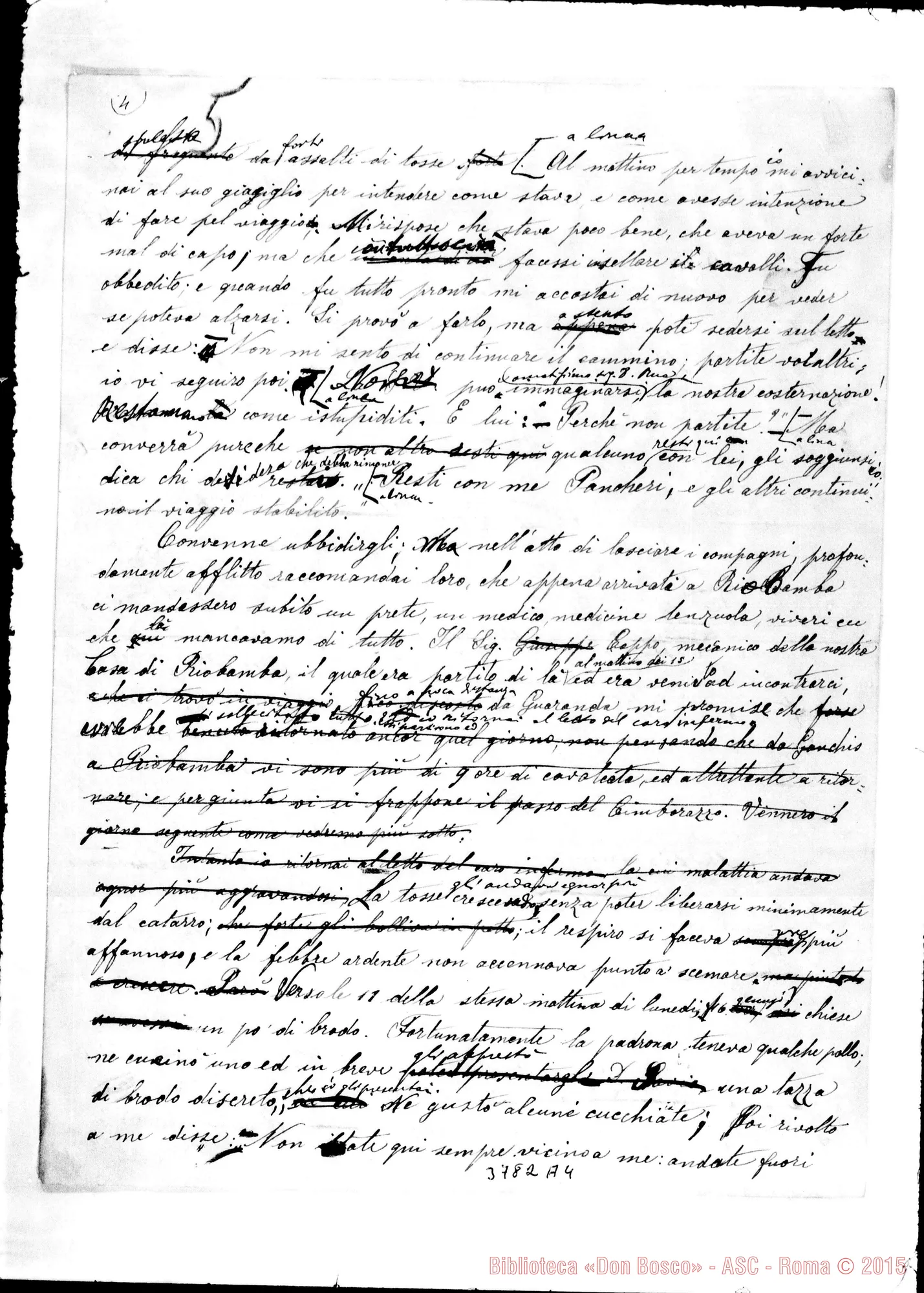 Fotogramma A 4 — Pancheri Giacinto, coad. Riobamba, 21-01-1893 Autogr. Rua