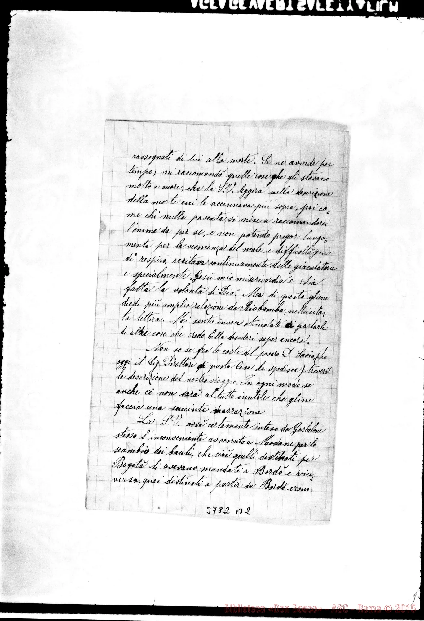 Fotogramma B 2 — « « Quito, 26-01-1893 Autogr. Rua