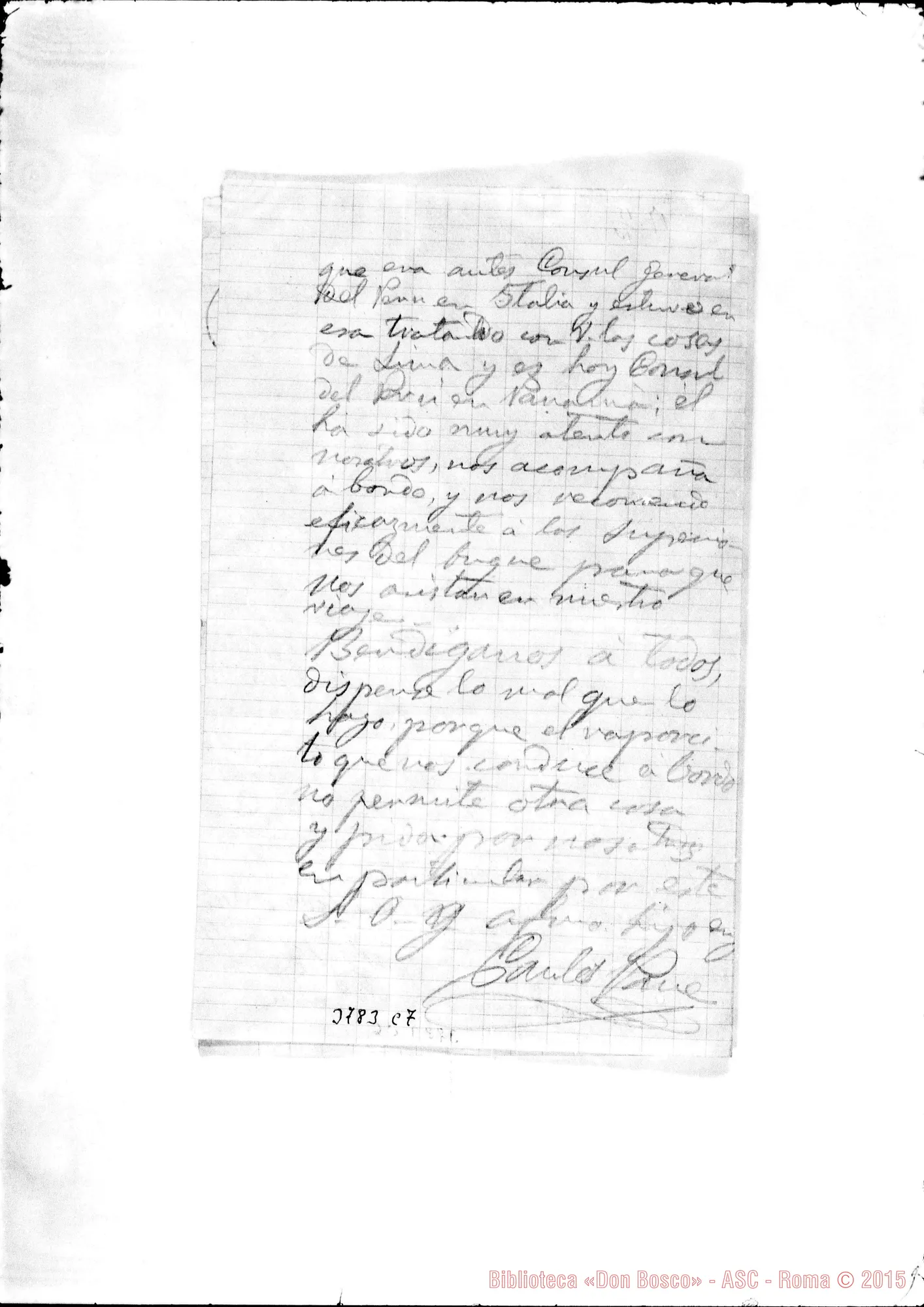 Fotogramma C 7 — Pane Carlo, SDB Panama, 19-09-1891