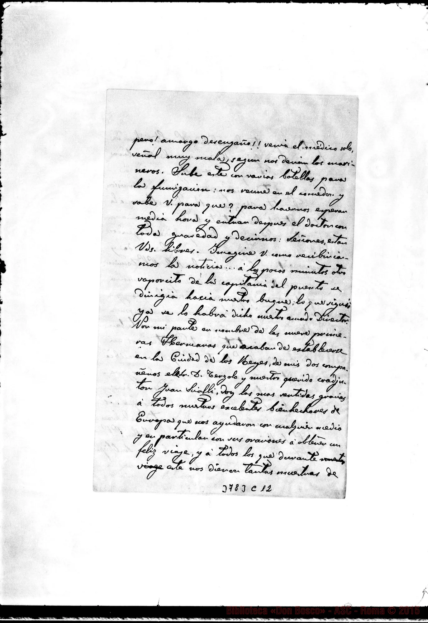 Fotogramma C 12 — « « Lima, 3-10-1891 Autogr. Rua
