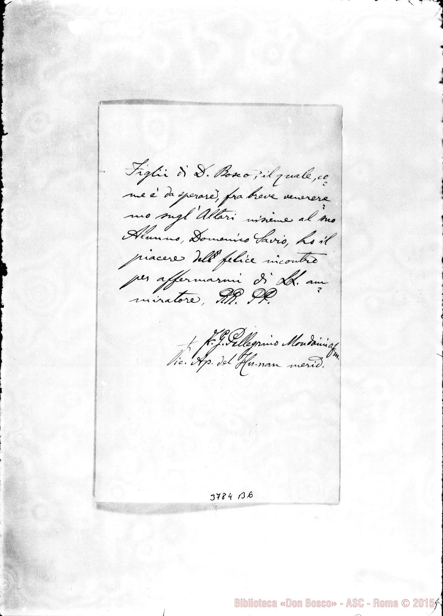 Fotogramma B 6 — Pellegrino Mondaini L., vesc. 13-10-1909