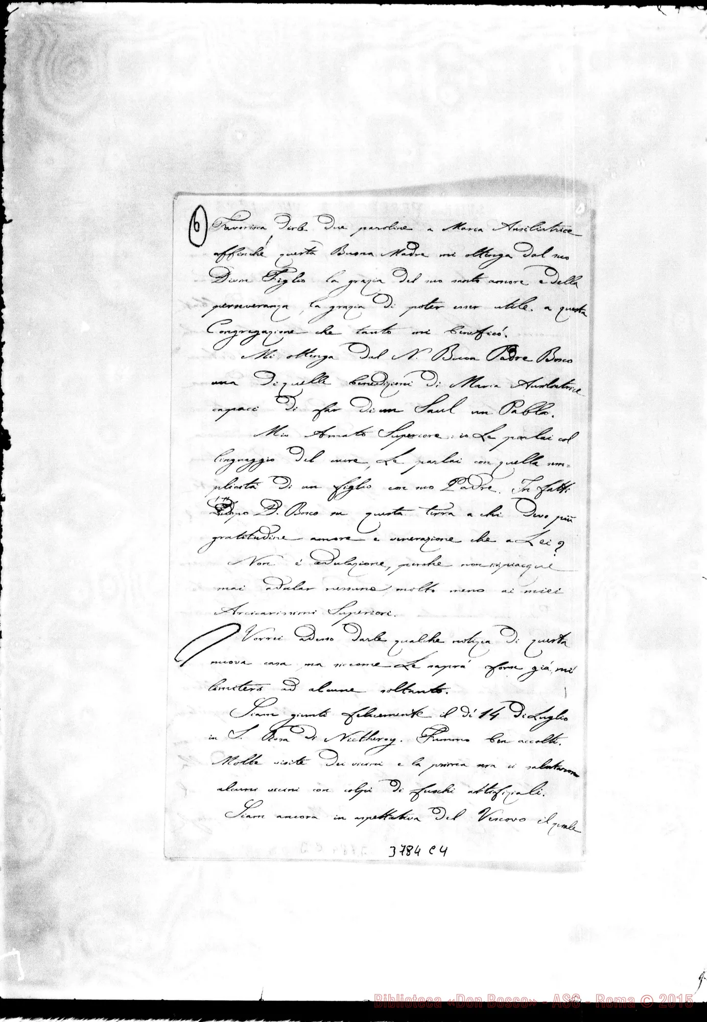 Fotogramma C 4 — Peretto Carlo, SDB Niterói, 3-08-1883 Autogr. Rua