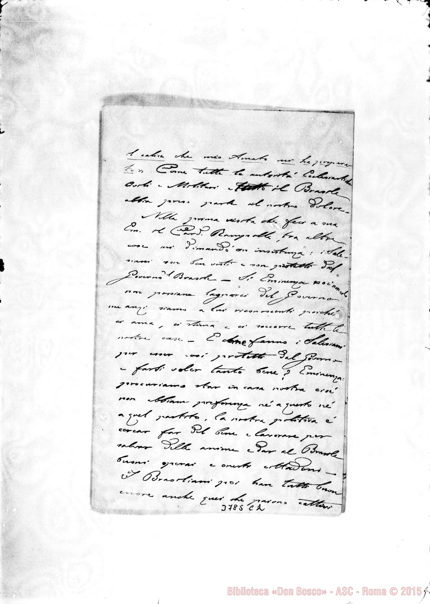 Fotogramma C 2 — « « s.l. 28-09-1896 Autogr. Rua