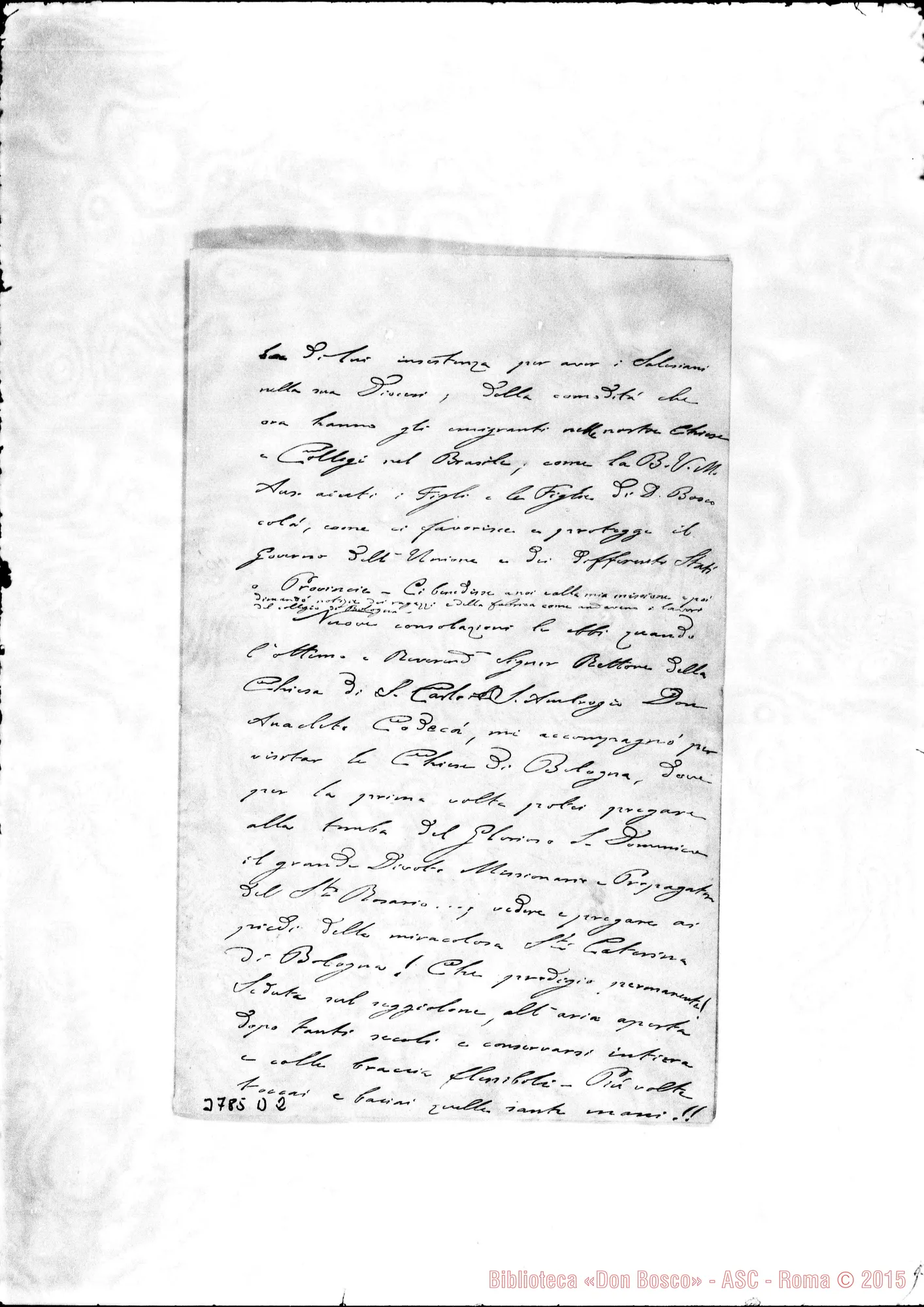 Fotogramma D 2 — « « s.l. 28-09-1896 Autogr. Rua