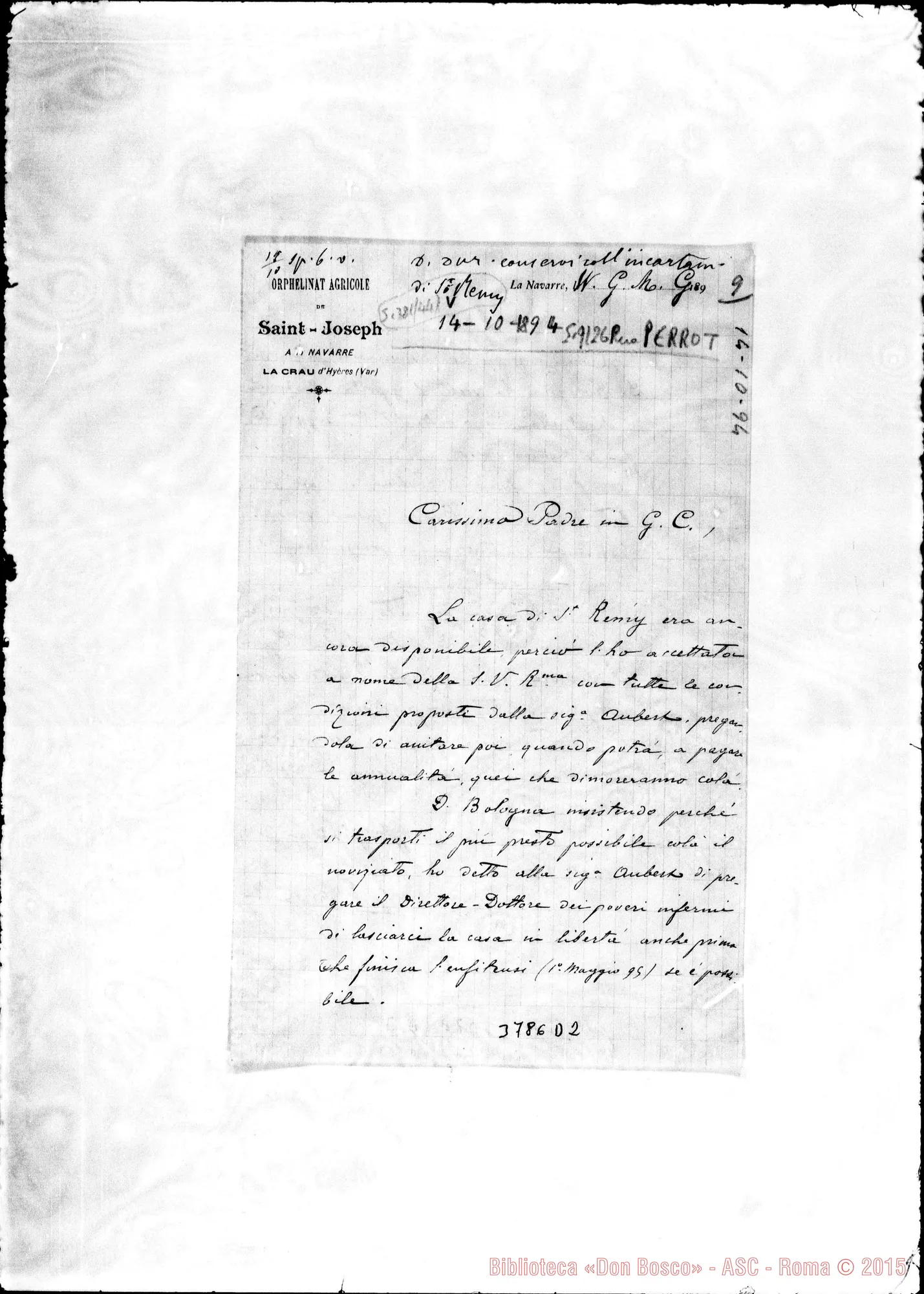 Fotogramma D 2 — « « La Navarra, 14-10-1894 Autogr. Rua