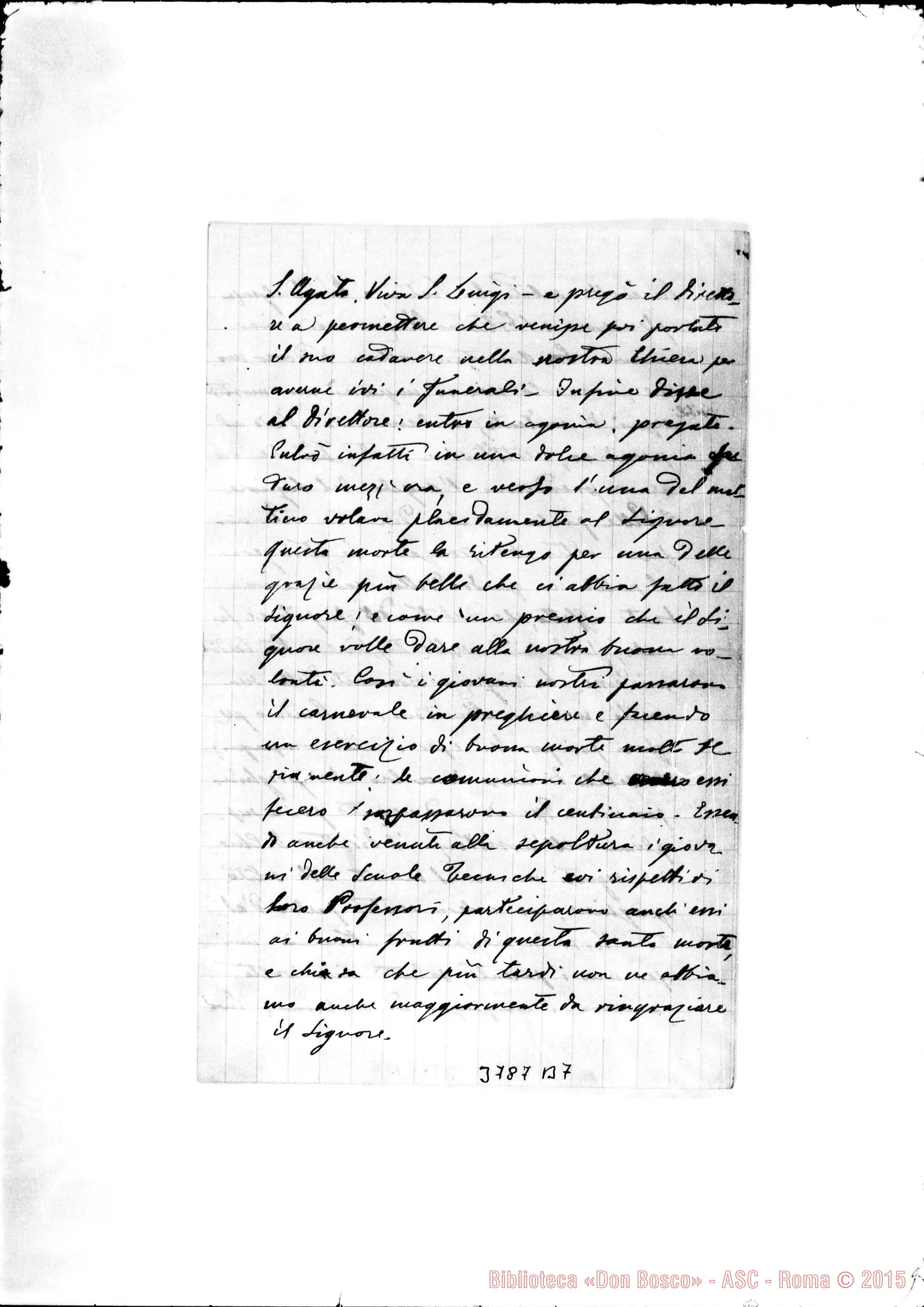 Fotogramma B 7 — « « Catania, 7-03-1889 Autogr. Rua