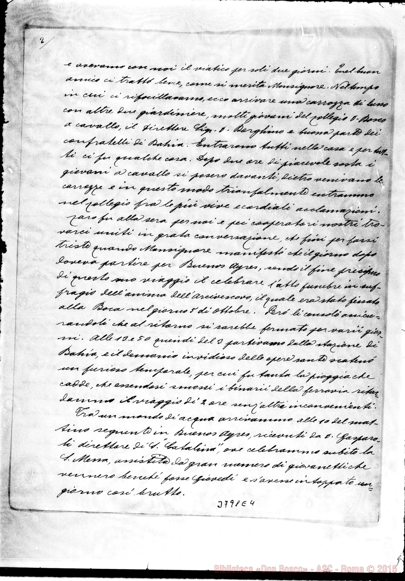 Fotogramma E 4 — « « Viedma, 22-12-1894 Segue: lett. di D. Cagliero G. A D. Rua