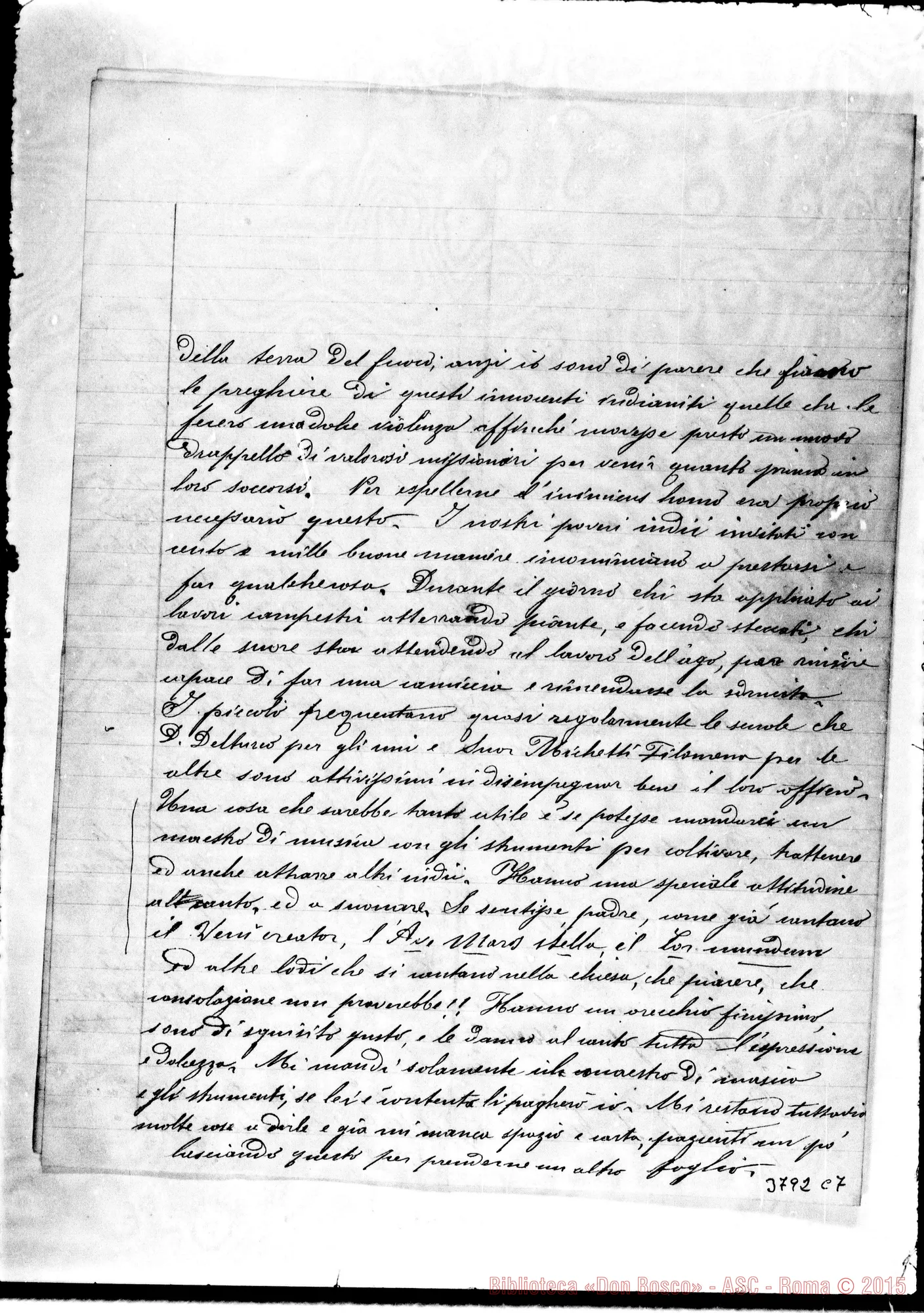 Fotogramma C 7 — Pistone Bartolomeo, SDB Dawson, 25-08-1891 Autogr. Rua