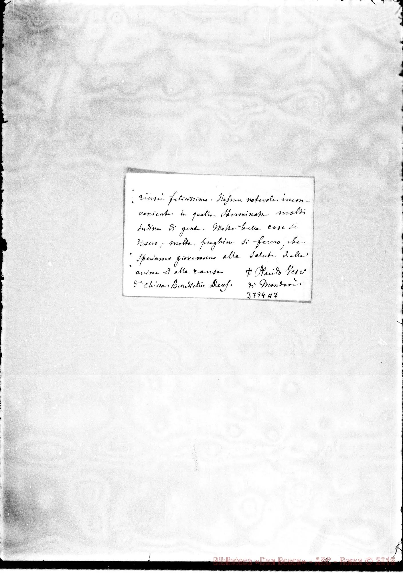 Fotogramma A 7 — Pozzi Placido, vesc. di Mondovì, 21-05-0000 Bigliettino