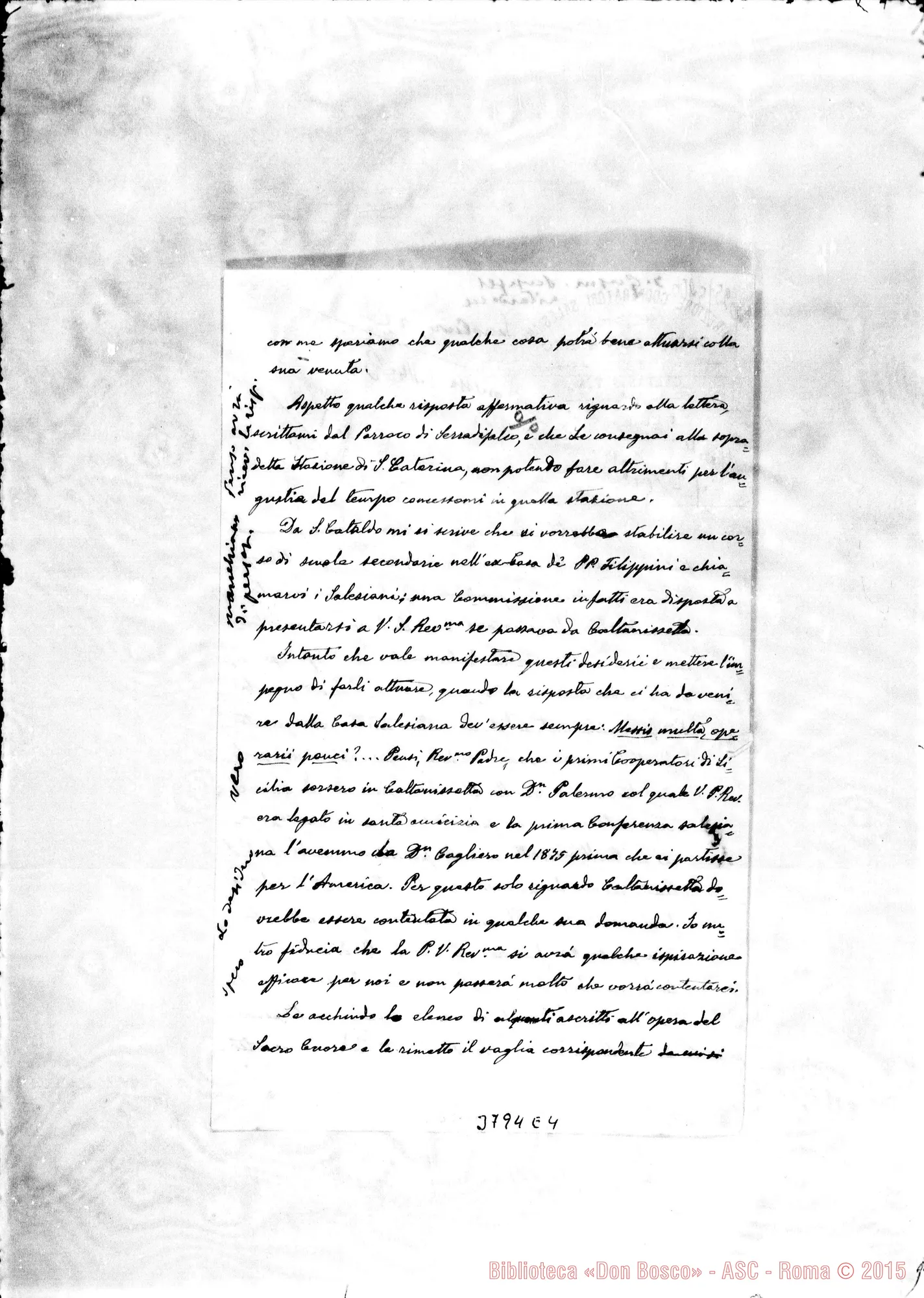 Fotogramma E 4 — Pulci Francesco, sac. Caltanisetta, 16-05-1906 Autogr. Rua