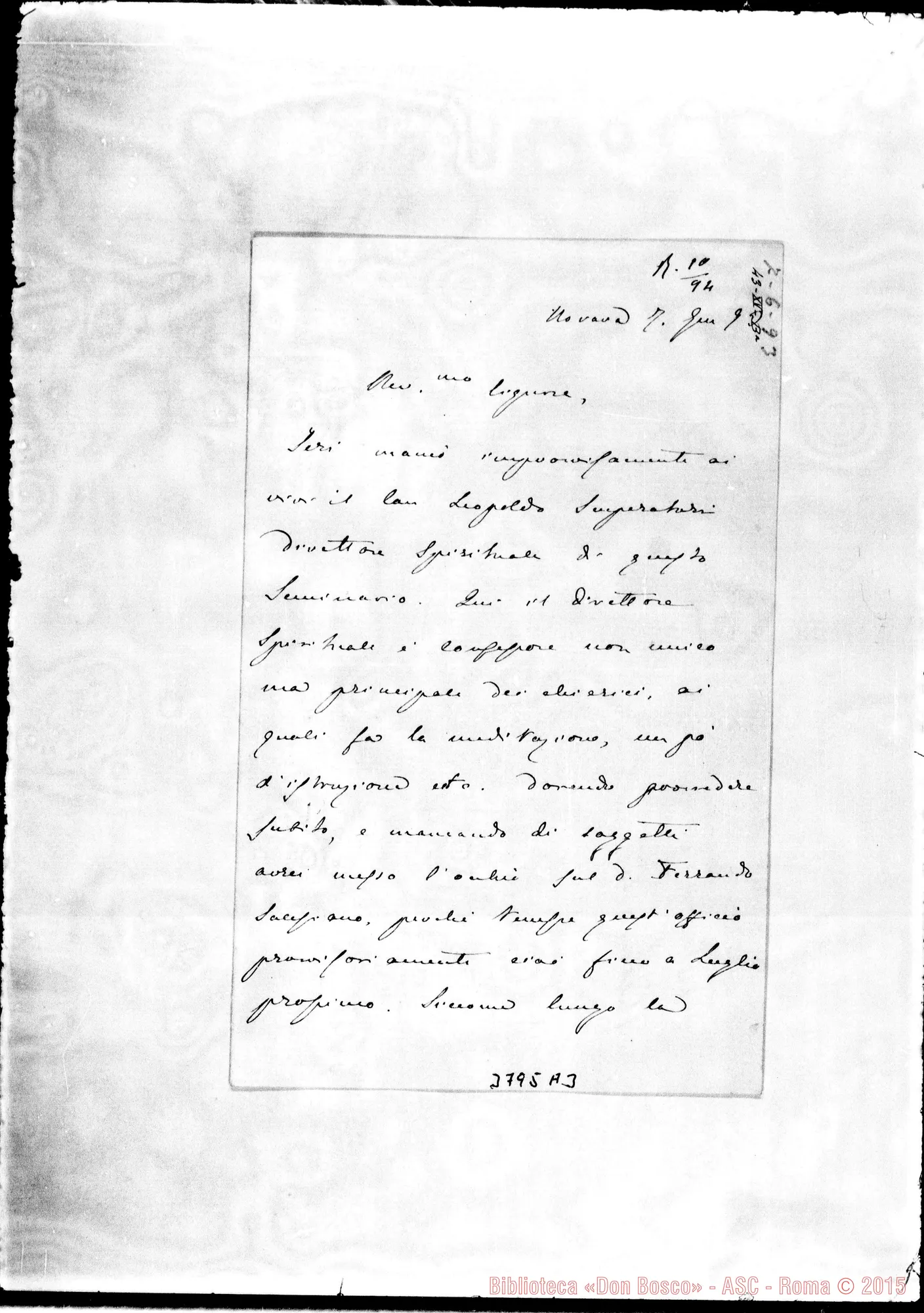 Fotogramma A 3 — « « Novara, 7-06-1893 Autogr. Rua