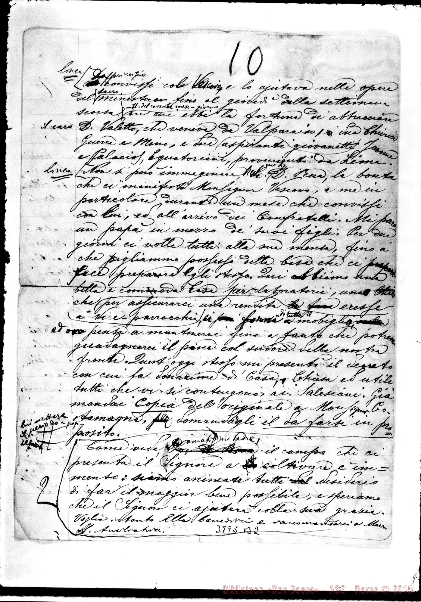 Fotogramma B 2 — Quaini Luigi, SDB Iquique, 18-02-1897 Autogr. Rua