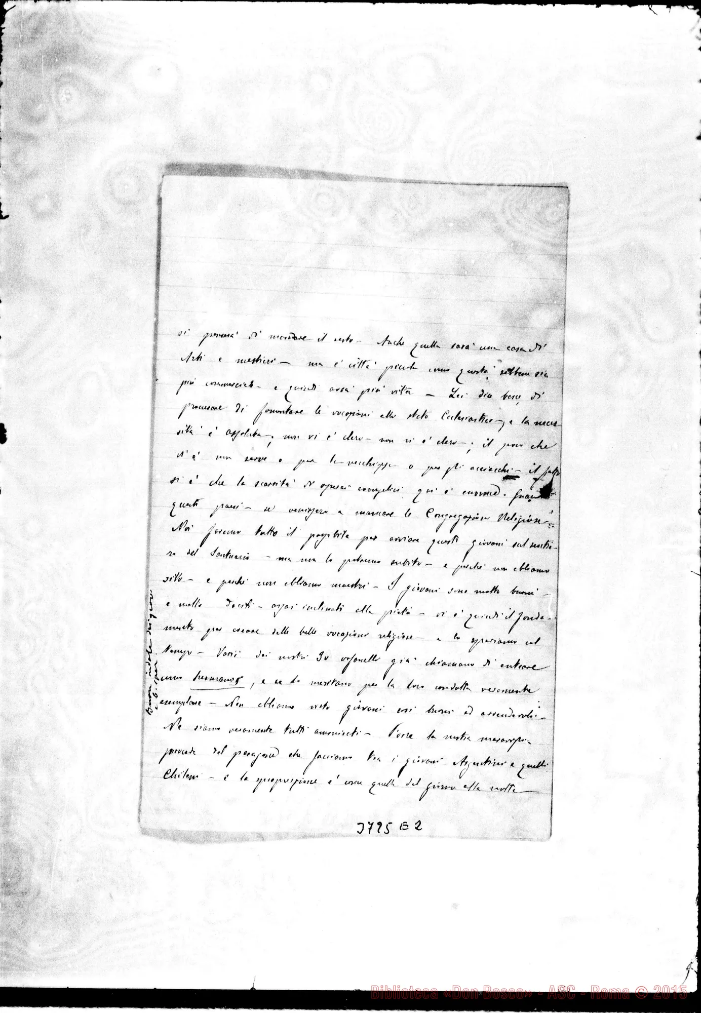 Fotogramma E 2 — « « Concepción, 24-12-1887 Autogr. Rua