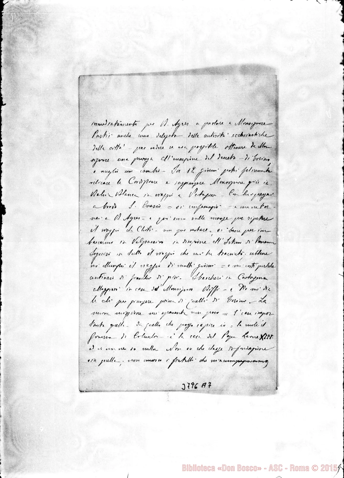 Fotogramma A 7 — « « Buenos Aires, 20-12-1889 Autogr. Rua