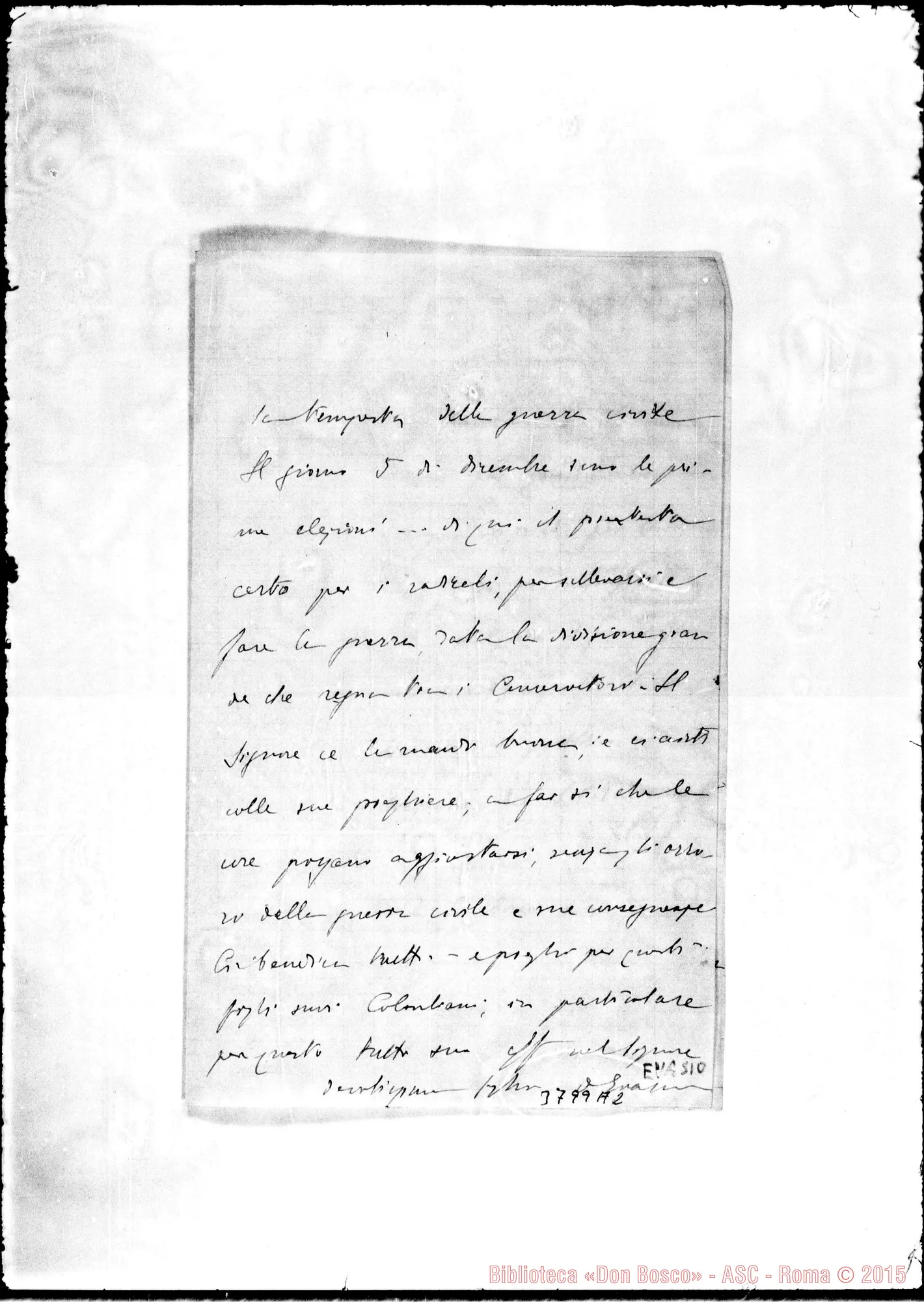 Fotogramma A 2 — « « Bogotá, 25-11-1897 Autogr.Rua
