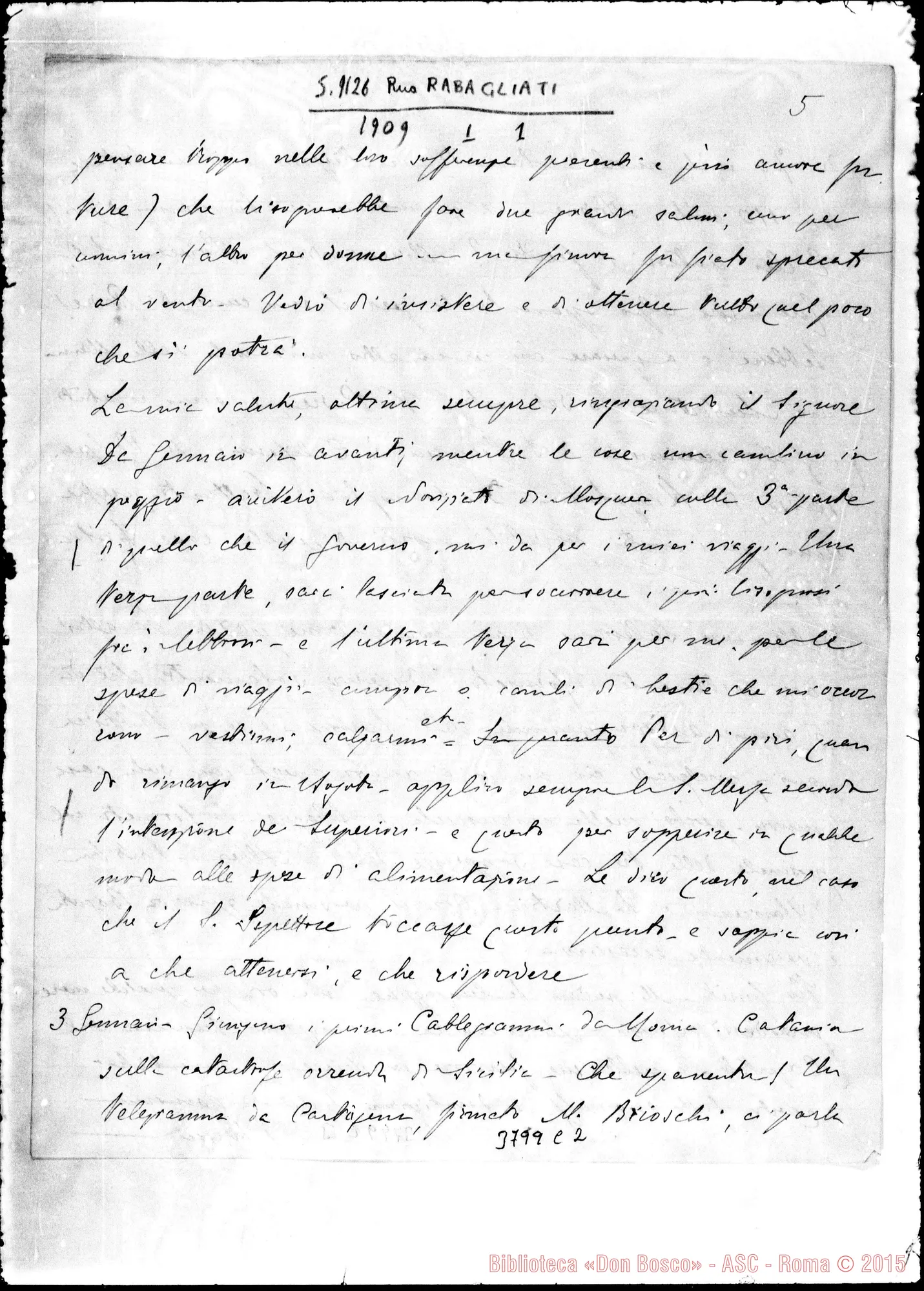 Fotogramma C 2 — « « Bogotá, 1-01-1909 Autogr. Rua