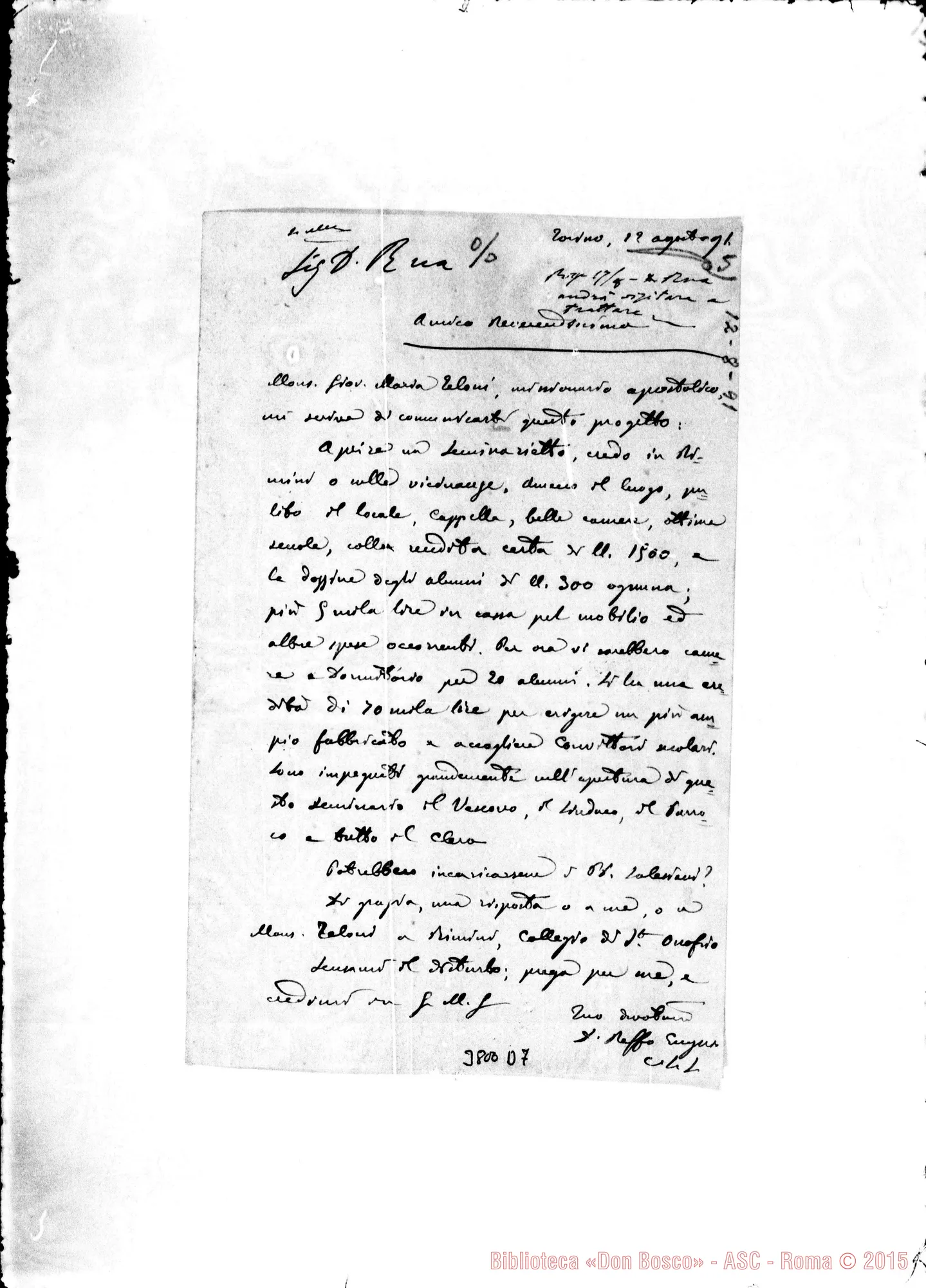 Fotogramma D 7 — Reffo Eugenio Torino, 12-08-1891