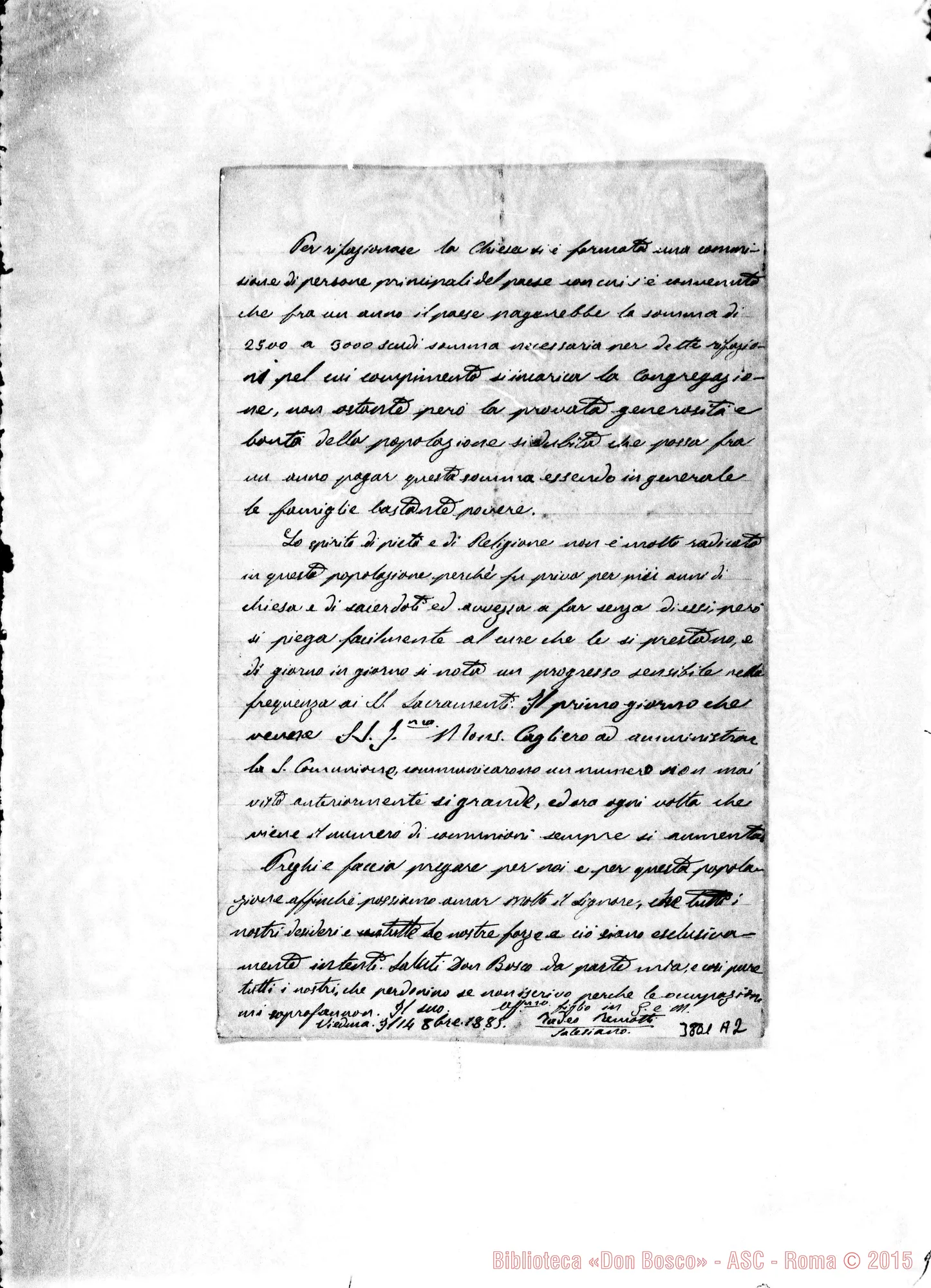 Fotogramma A 2 — « « Viedma, 14-10-1885 Autogr. Rua