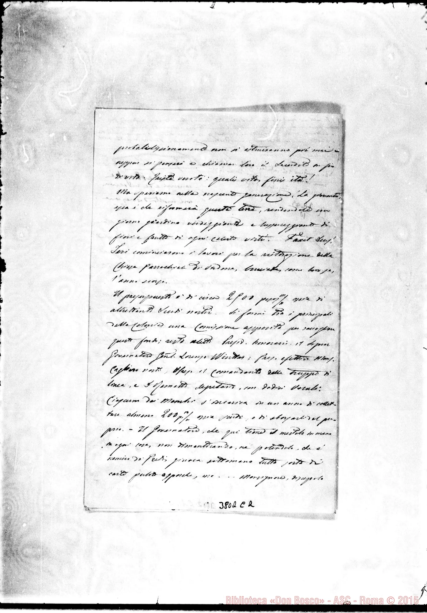Fotogramma C 2 — « « Patagones, 27-08-1885 Autogr. Rua