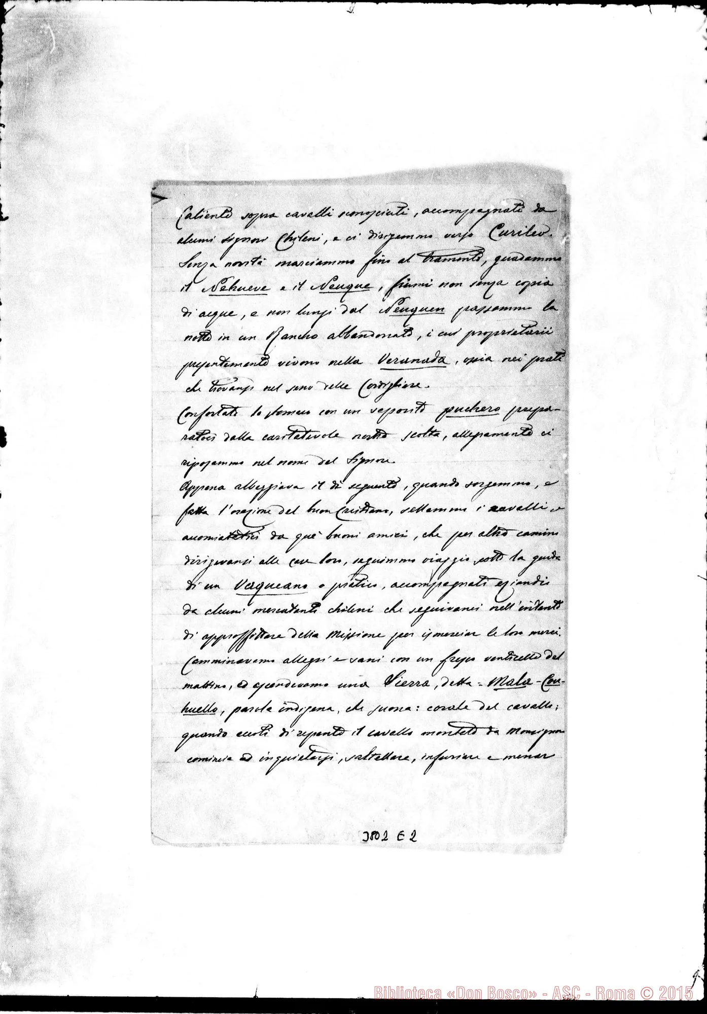Fotogramma E 2 — « « Patagones, 31-03-1887 Autogr. Rua