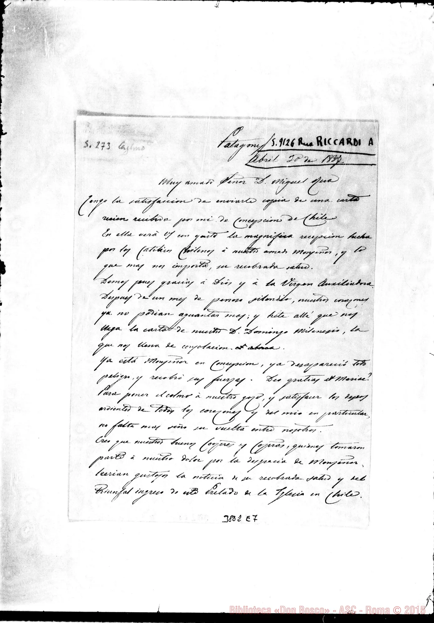 Fotogramma E 7 — « « Patagones, 30-04-1887
