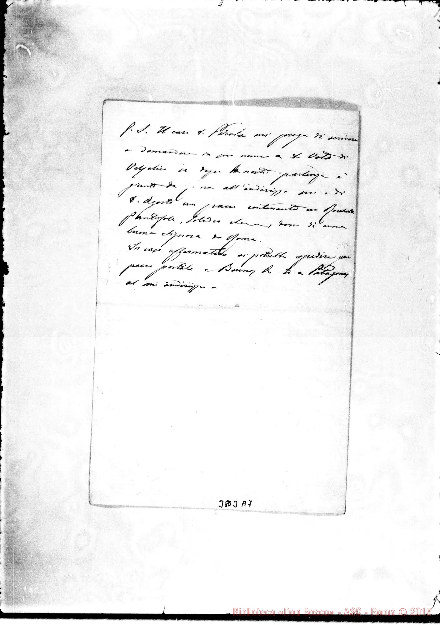 Fotogramma A 7 — « « Las Palmas, 30-01-1889 Autogr. Rua