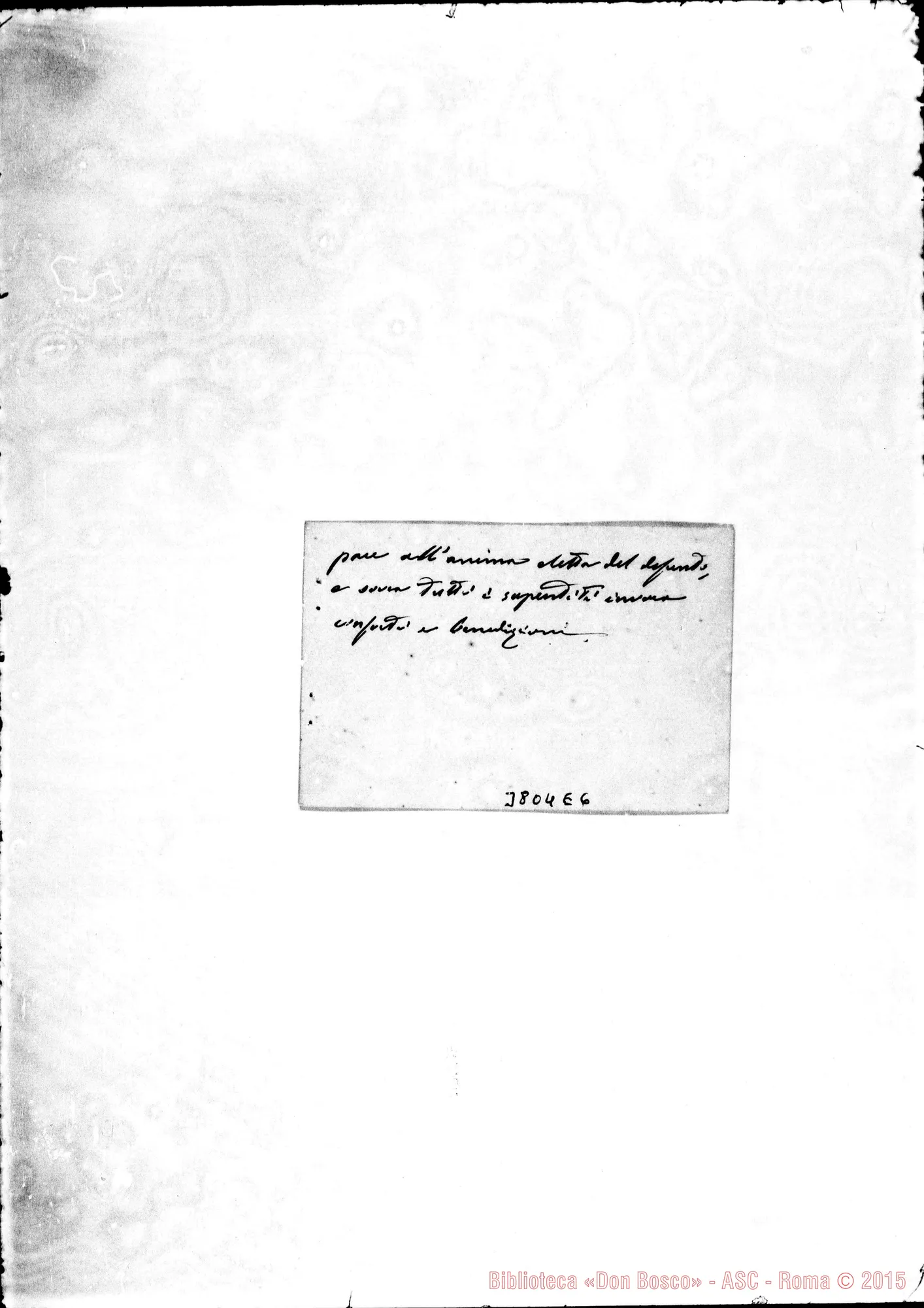 Fotogramma E 6 — « « Torino, 21-01-1909 Autogr. Rua Biglietto