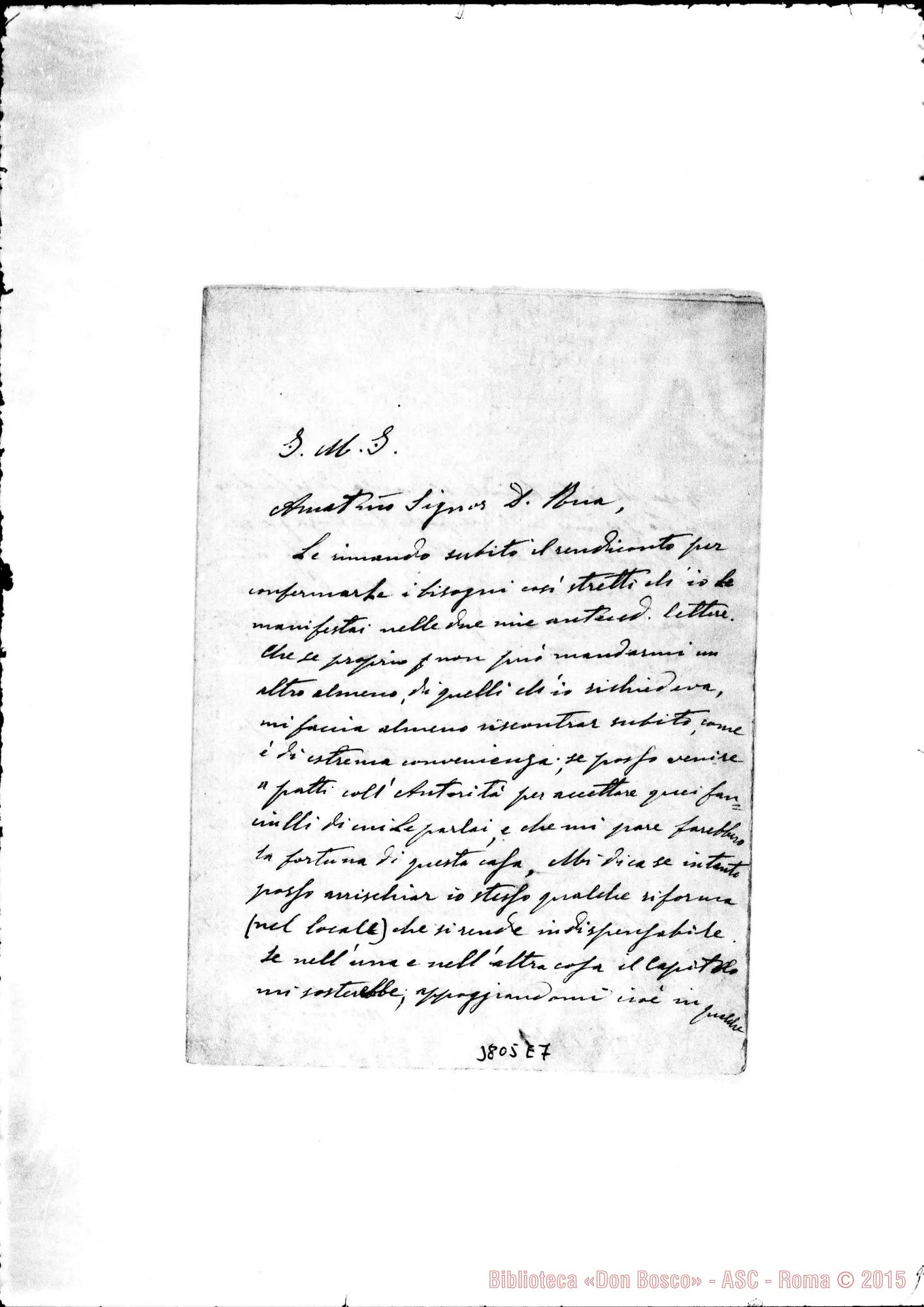 Fotogramma E 7 — « « Faenza, 28-11-1884 Autogr. Rua