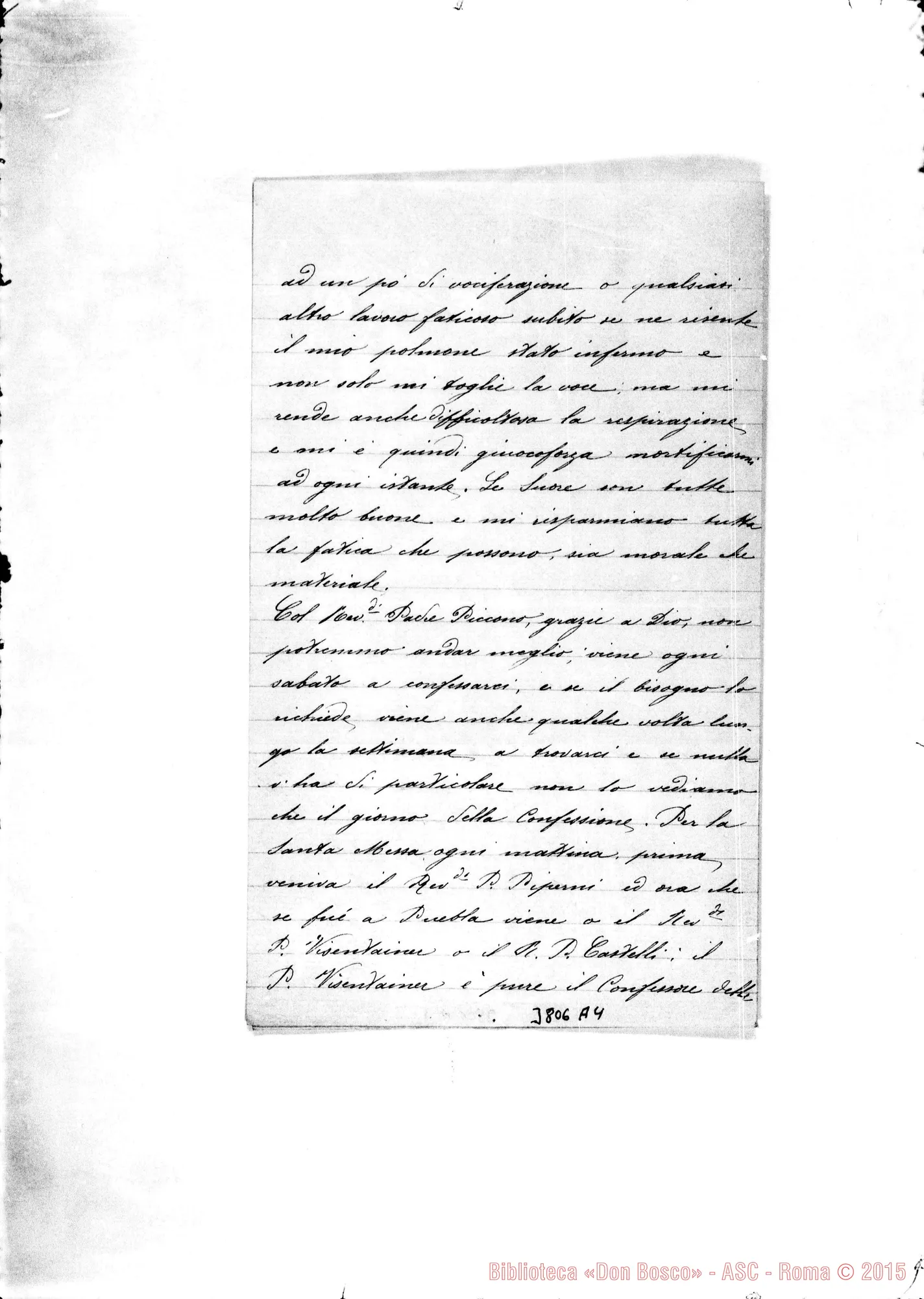Fotogramma A 4 — Rinaldi Orsolina, suora Mexico, 8-03-1894 Autogr. Rua