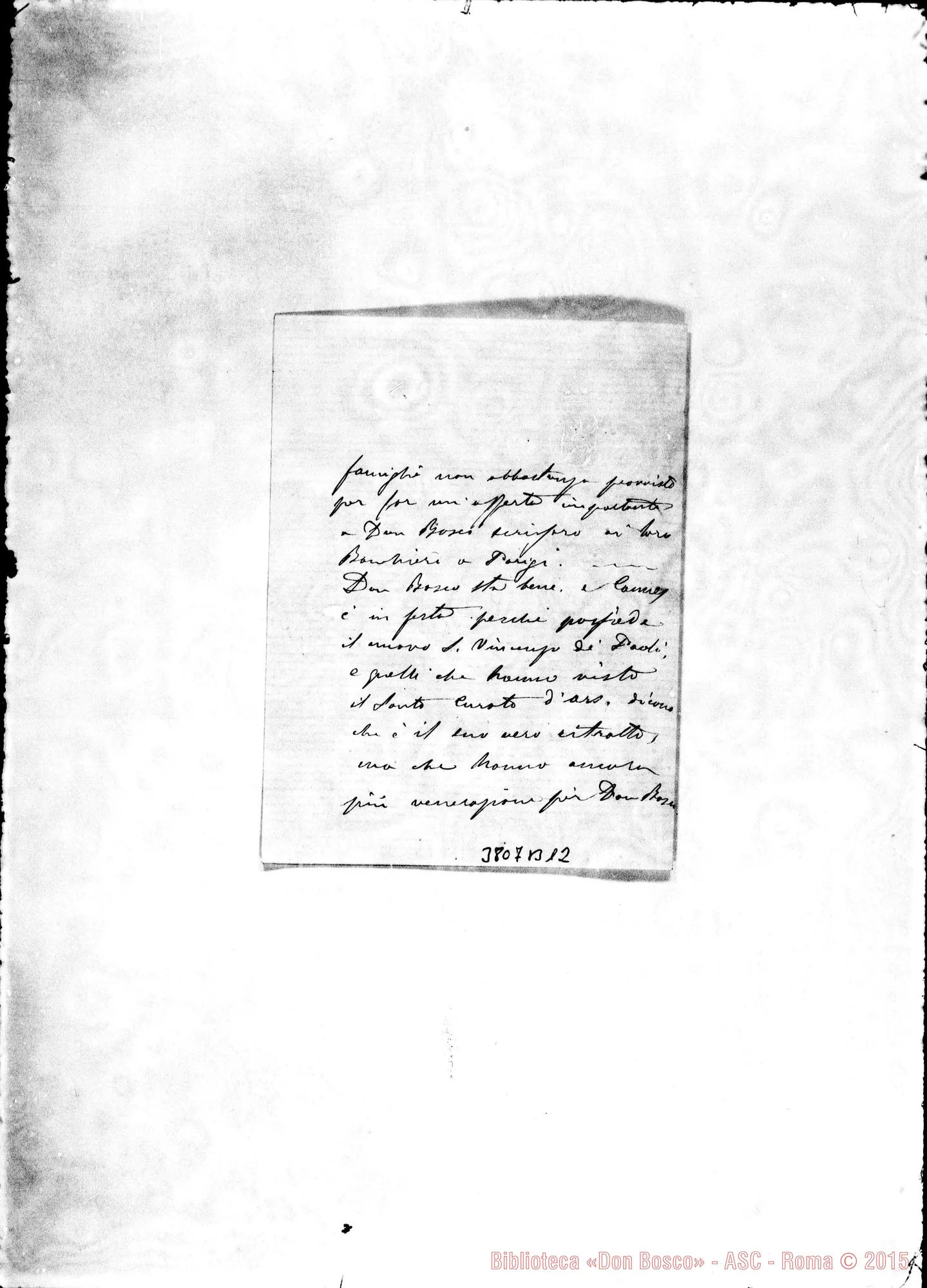 Fotogramma B 12 — « « Vallombrosa, 15-03-1882 Autogr. Rua