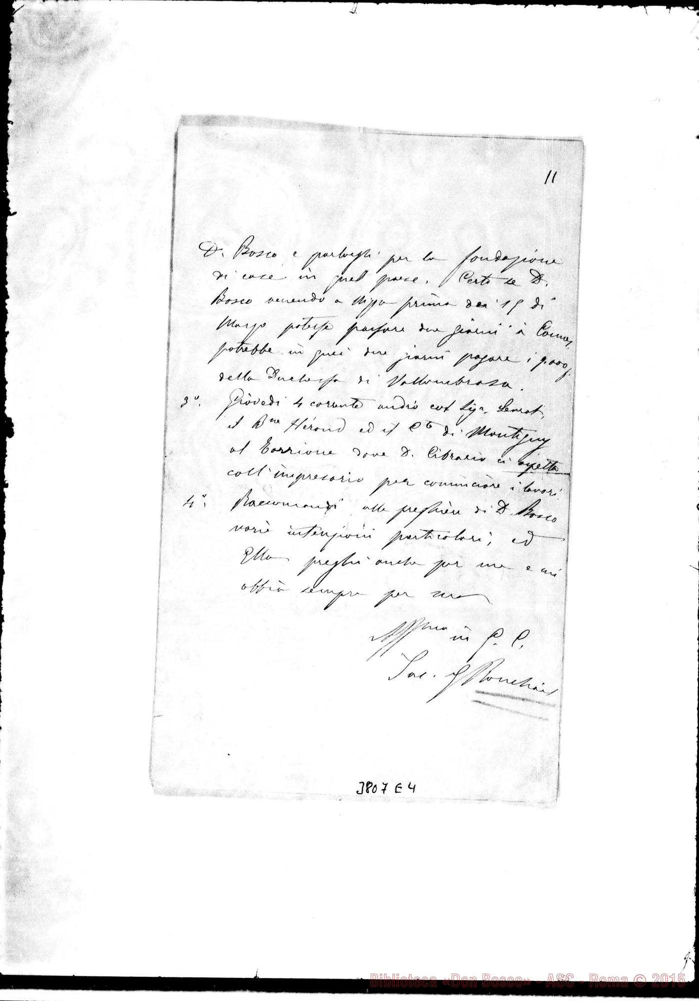 Fotogramma E 4 — « « Nice, 2-02-1886 Autogr. Rua
