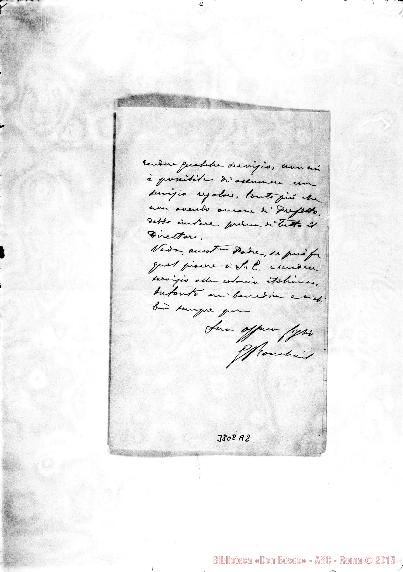 Fotogramma A 2 — « « Paris, 28-10-1896 Autogr. Rua