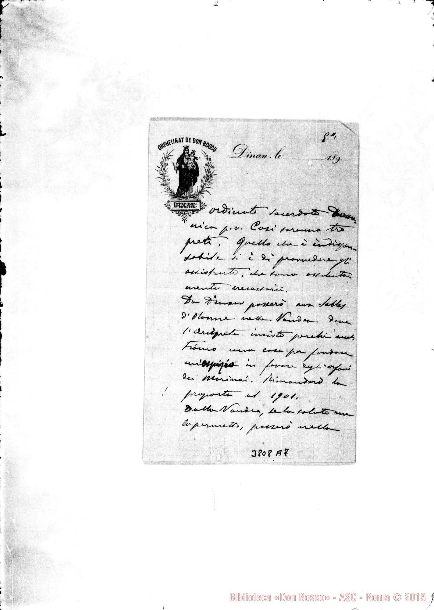 Fotogramma A 7 — « « Dinan, 5-07-1897 Autogr. Rua