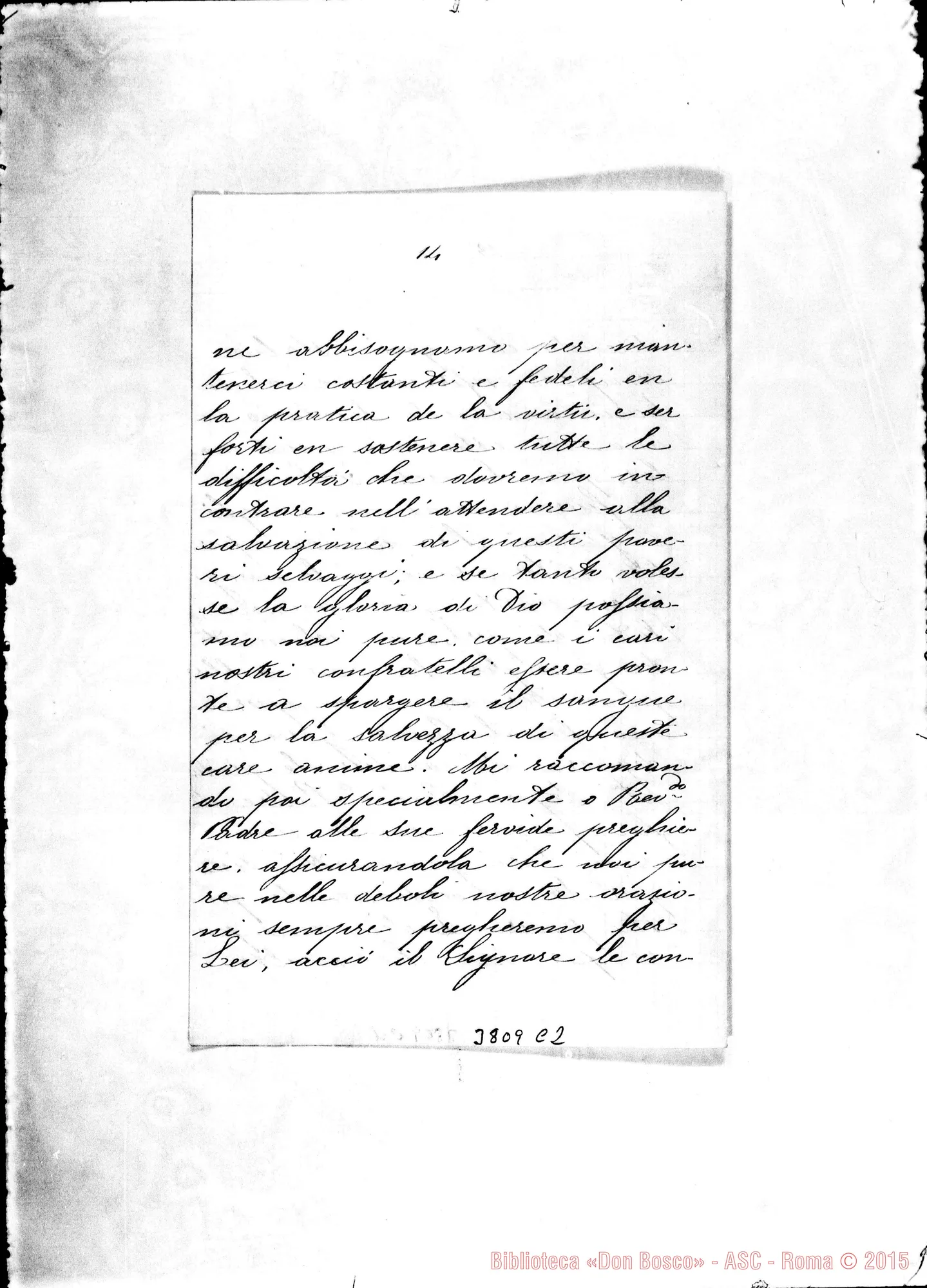 Fotogramma C 2 — Ruffino Luigia, suora Dawson, 31-08-1890 Autogr. Rua