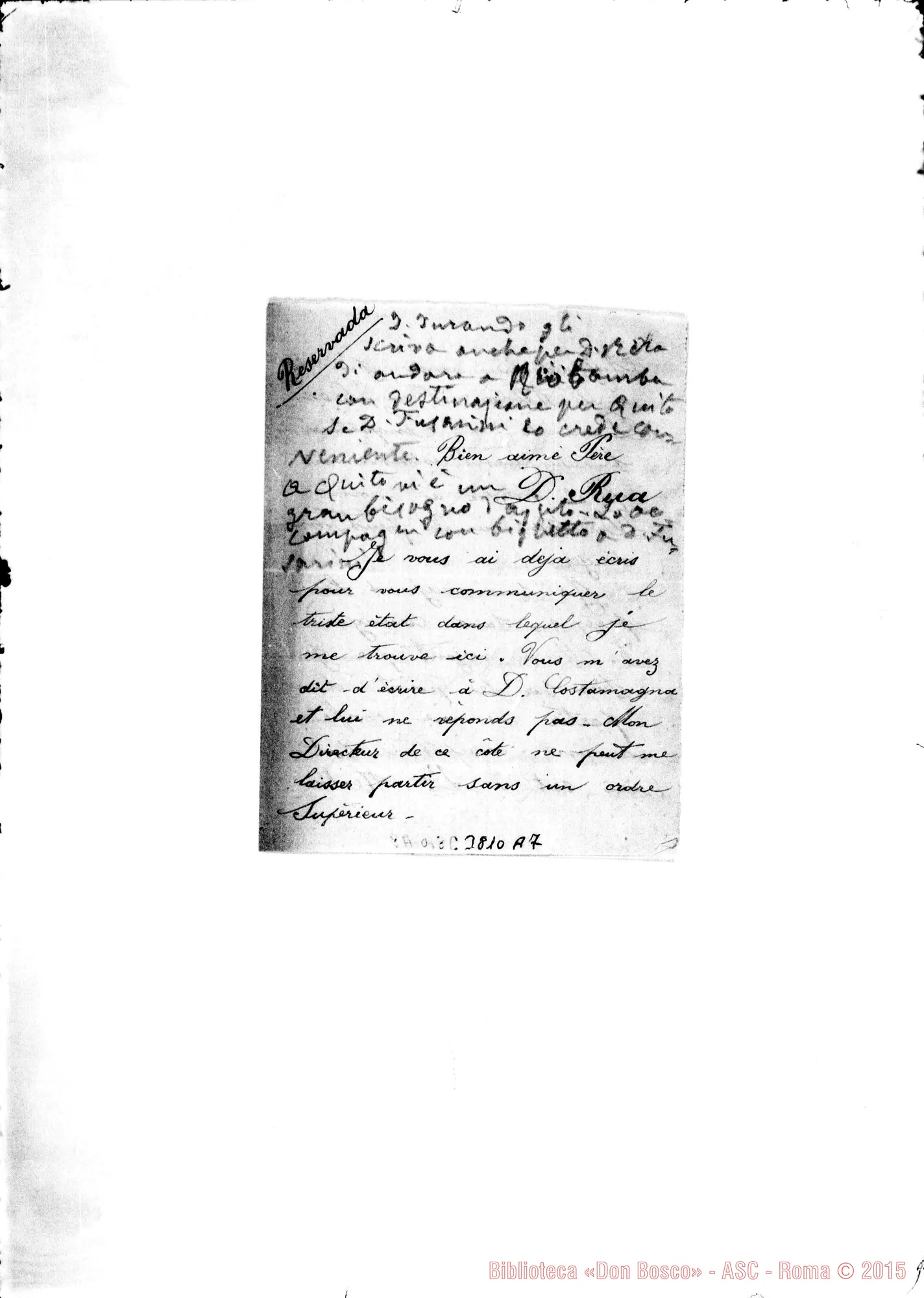 Fotogramma A 7 — Salmón Luis s.l. s.d. Autogr. Rua