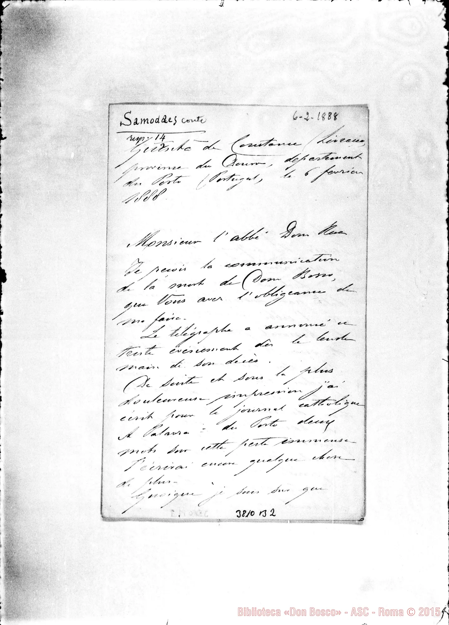 Fotogramma B 2 — Samodaes, conte di Porto, 6-02-1888