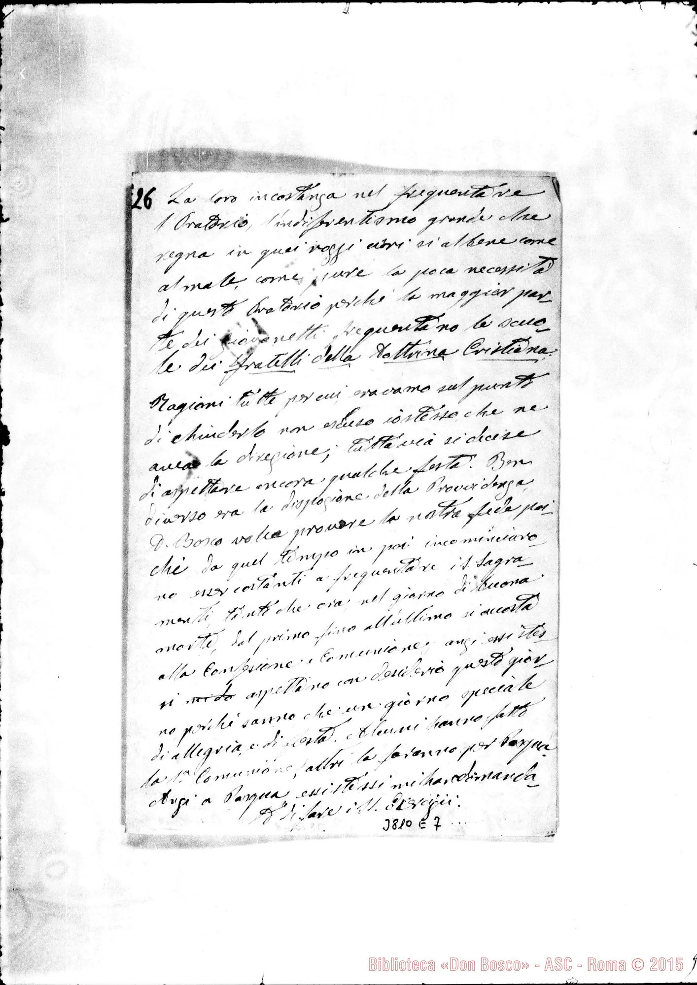 Fotogramma E 7 — « « Quito, 26-03-1891 Autogr. Rua