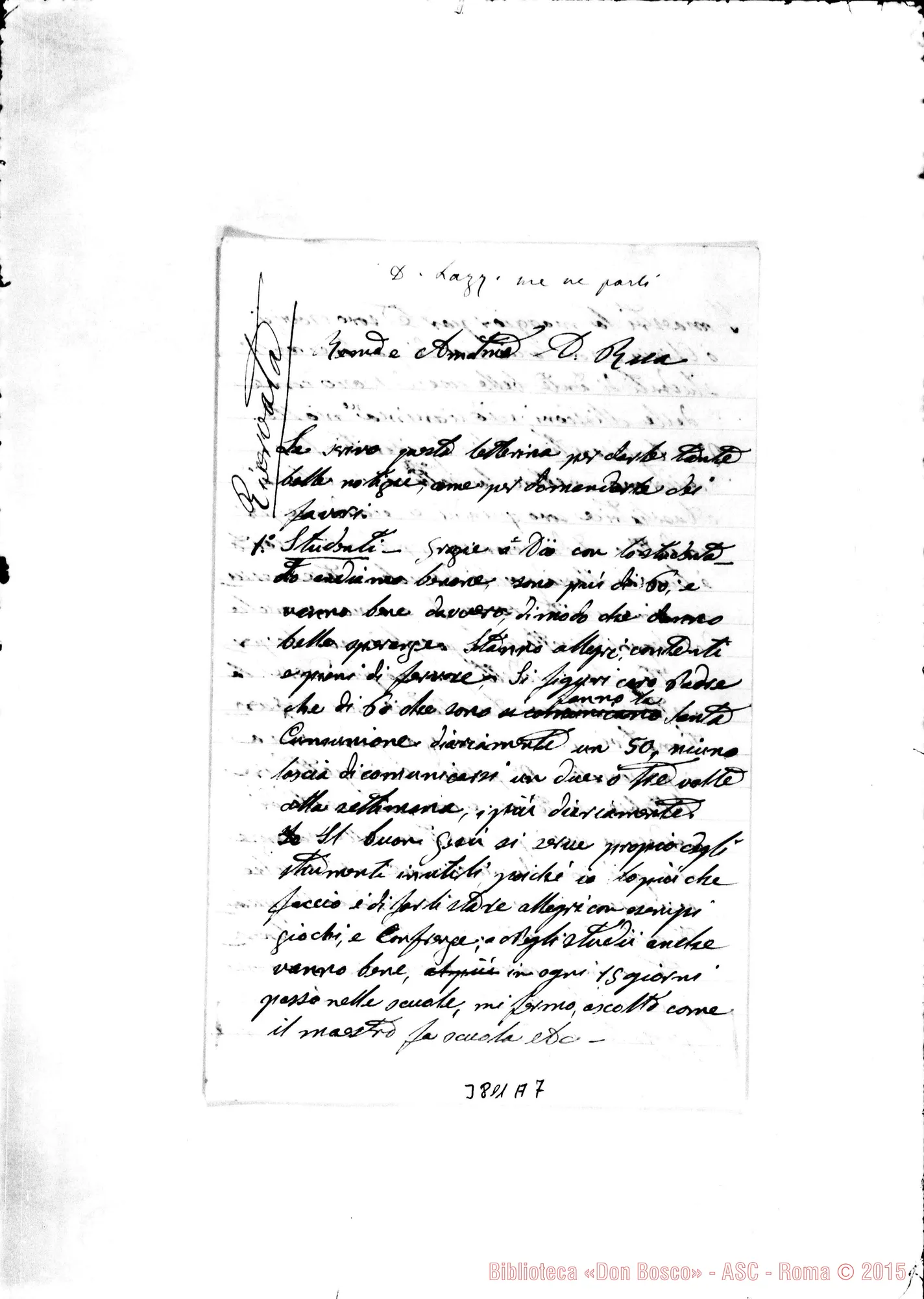 Fotogramma A 7 — « « Quito, 20-01-1893 Autogr. Rua