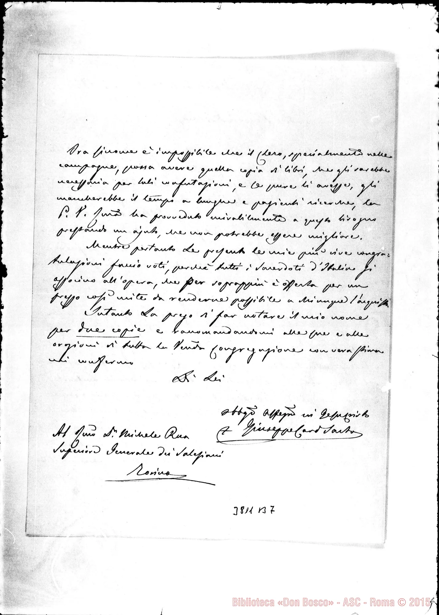 Fotogramma B 7 — Sarto Giuseppe, Patriarca di Venezia, 22-01-1894