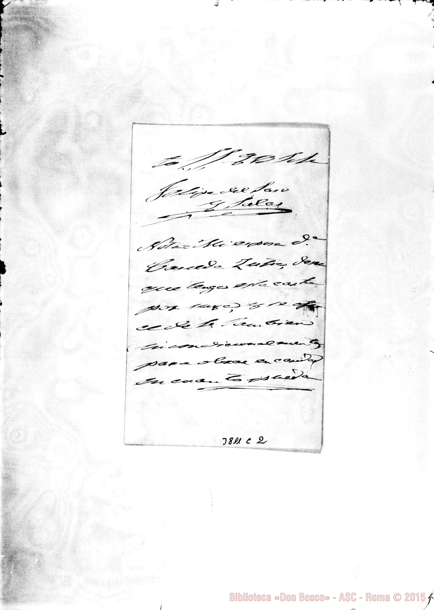 Fotogramma C 2 — Saso y Salas Filippo Lodosa, 6-02-1888