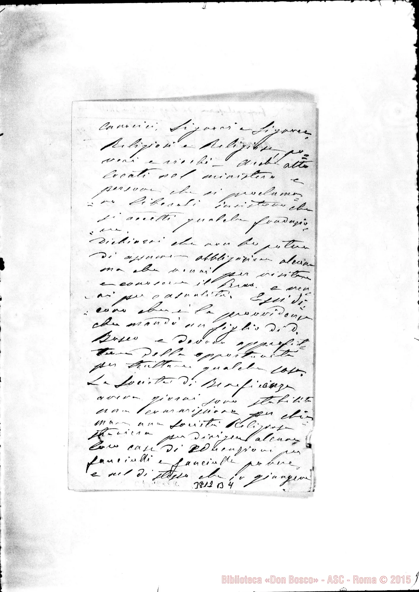 Fotogramma B 4 — « « Lima, 10-02-1890 Autogr. Rua