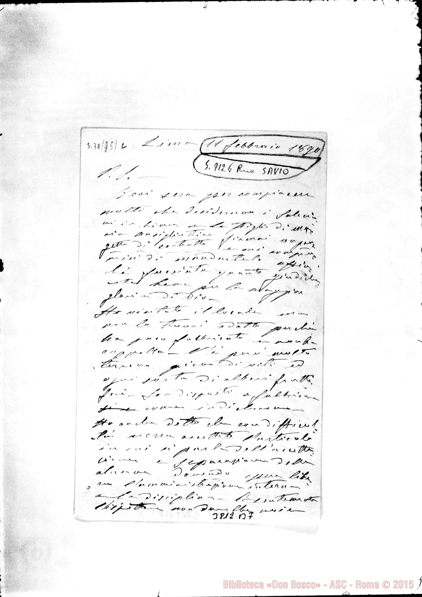 Fotogramma B 7 — « « Lima, 11-02-1890