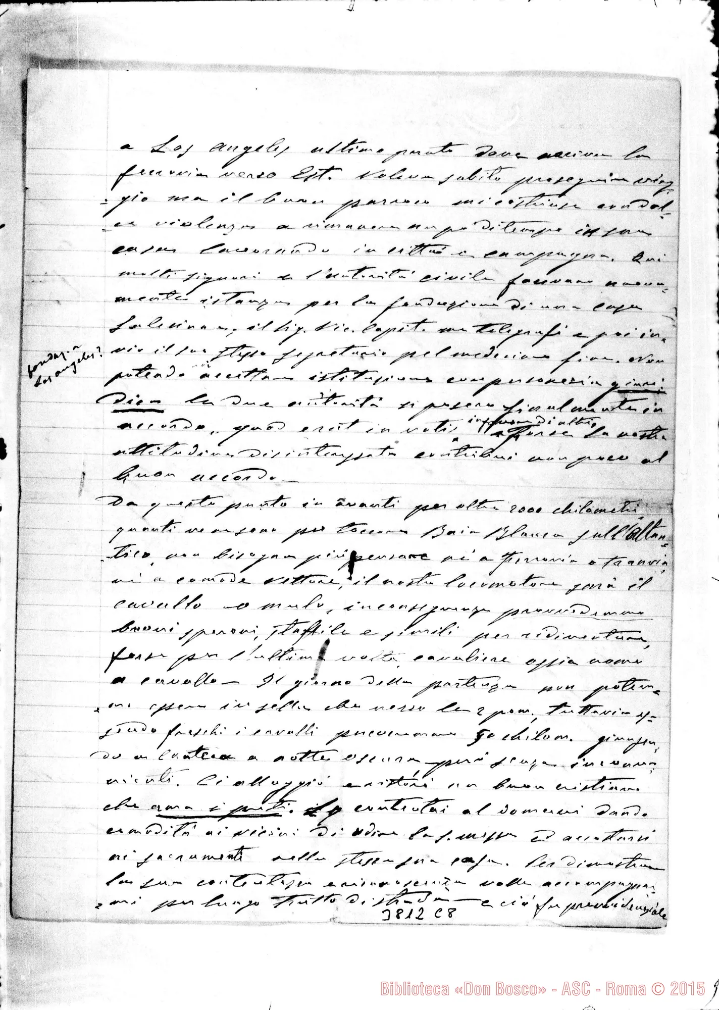 Fotogramma C 8 — « « Rio Negro, 28-04-1890 Autogr. Rua