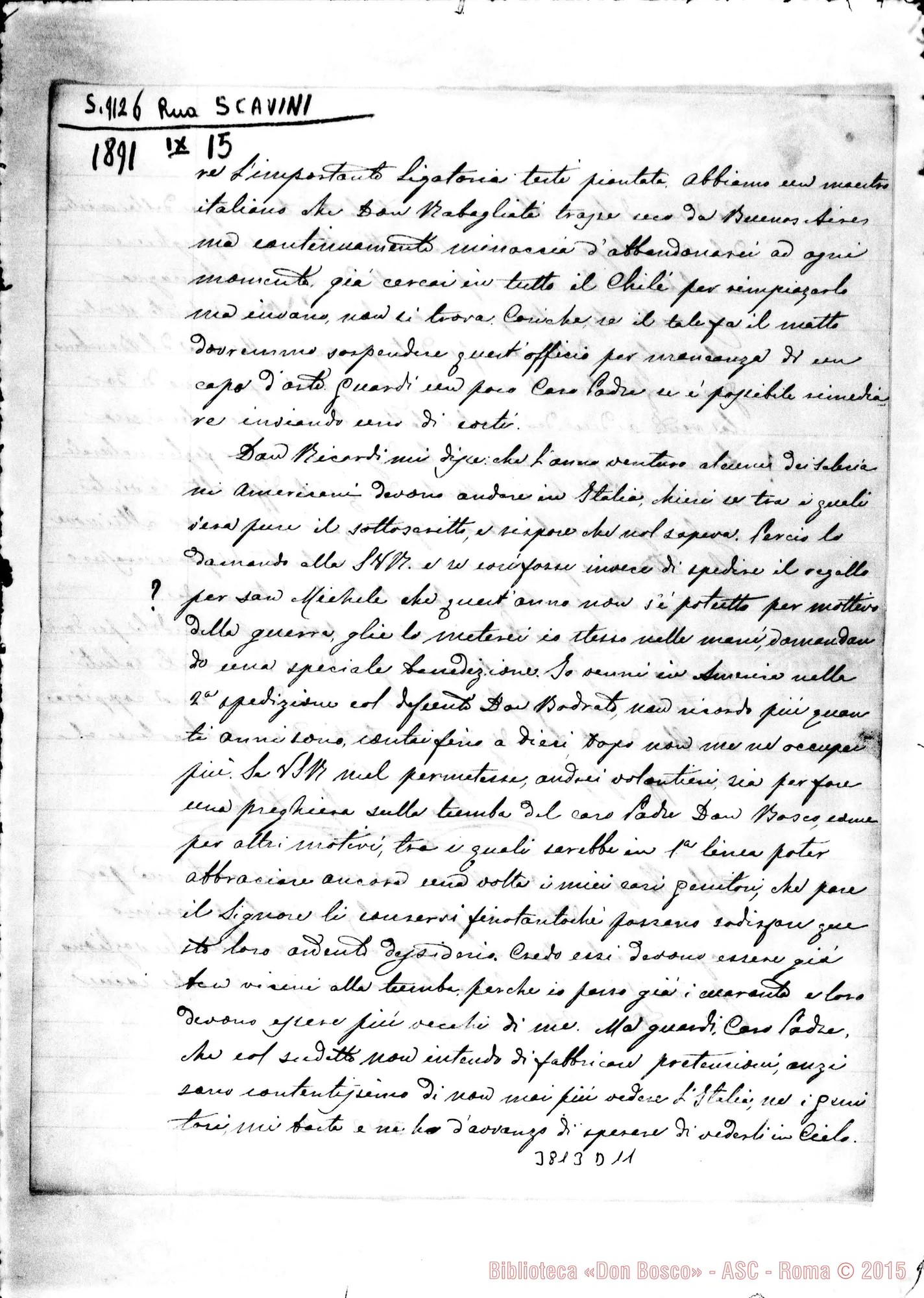 Fotogramma D 11 — « « Concepción, 15-09-1891 Autogr. Rua