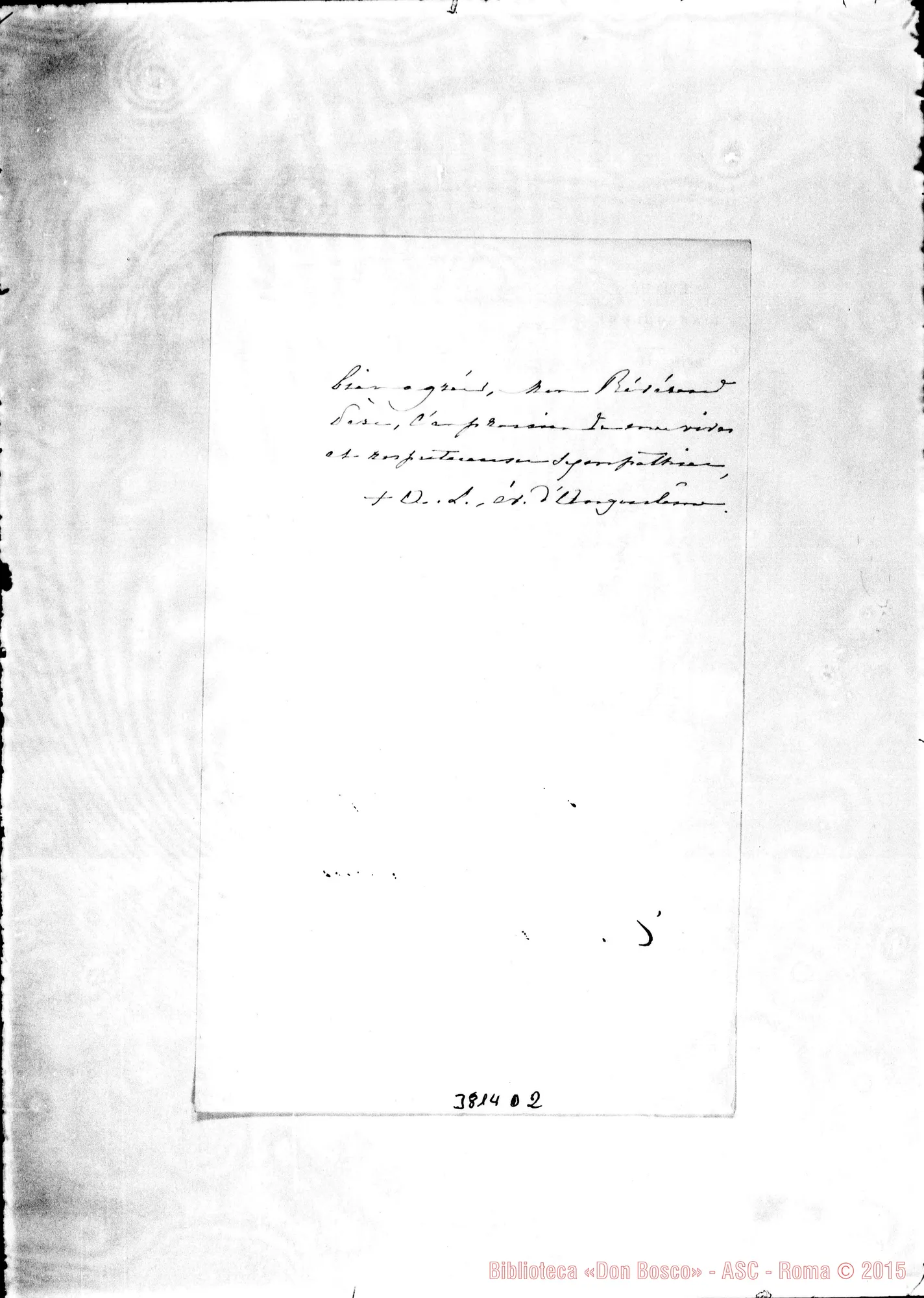 Fotogramma D 2 — Sebaux Alessandro L., vesc. Angouleme, 10-02-1888