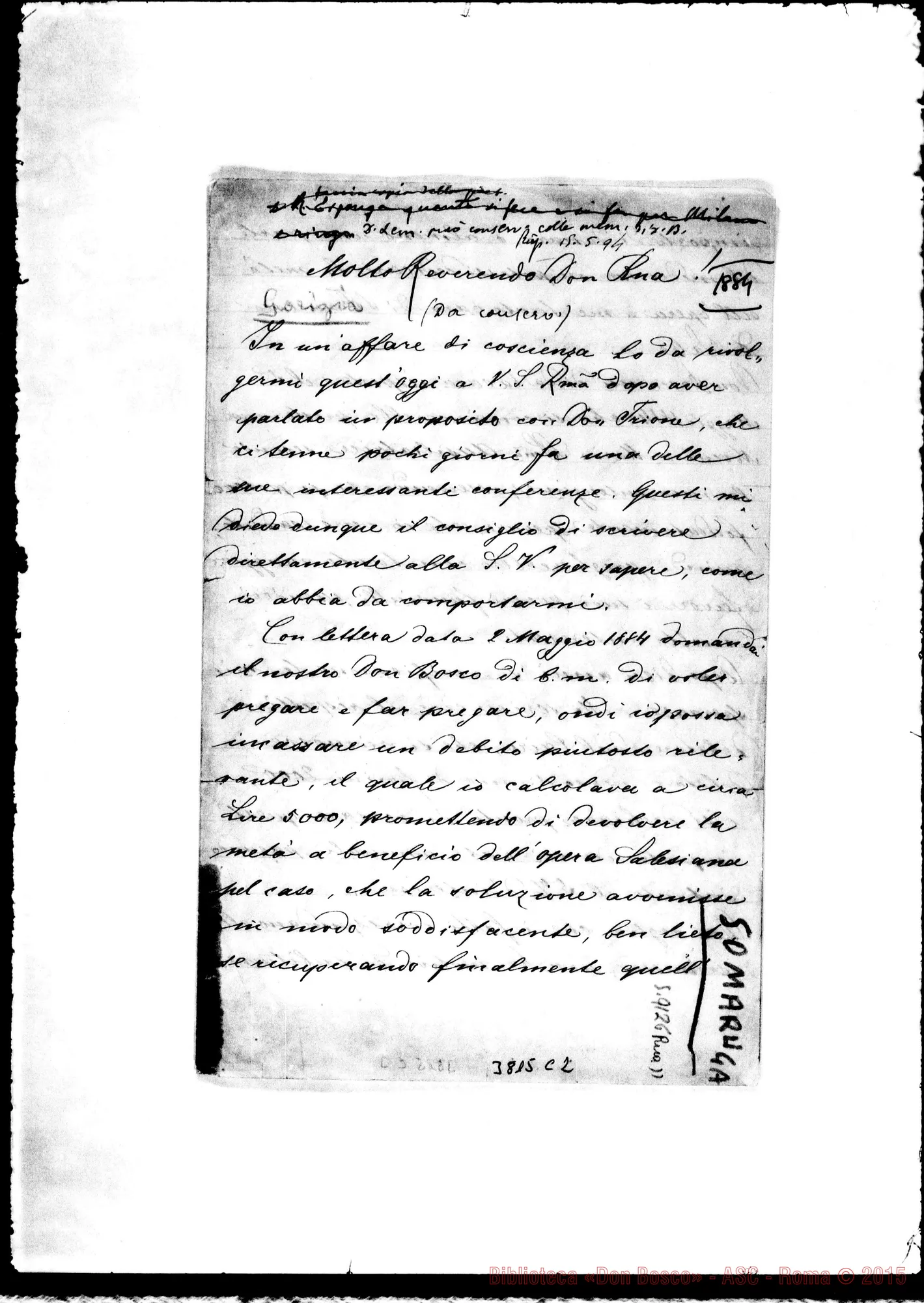 Fotogramma C 2 — Somaruga Oscar, barone Gorizia, 00-05-1894 Autogr. Rua